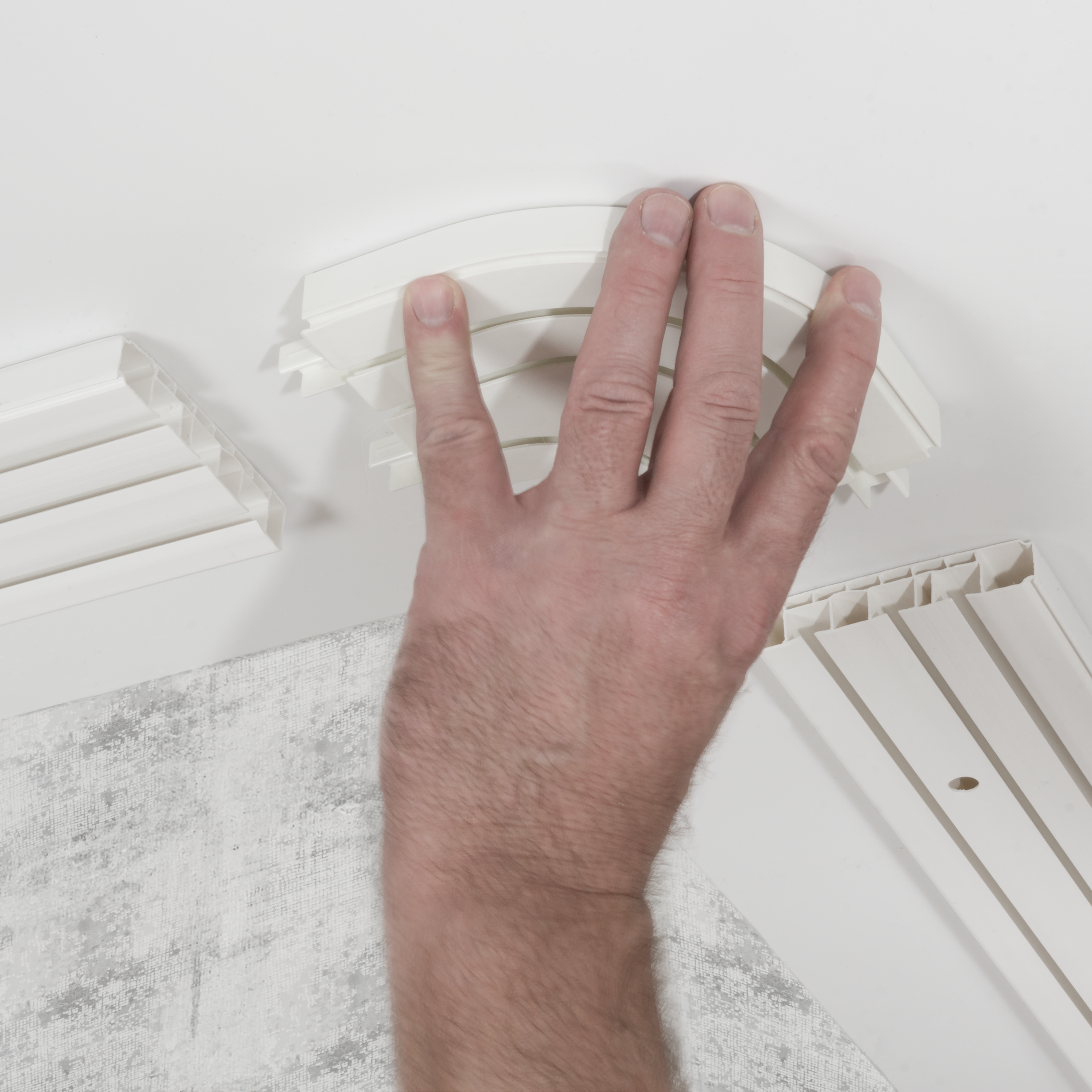 Łuk zewnętrzny zakończeniowy 2 szt. do szyny sufitowej Yaros 3-torowej 15 cm Inspire - 2