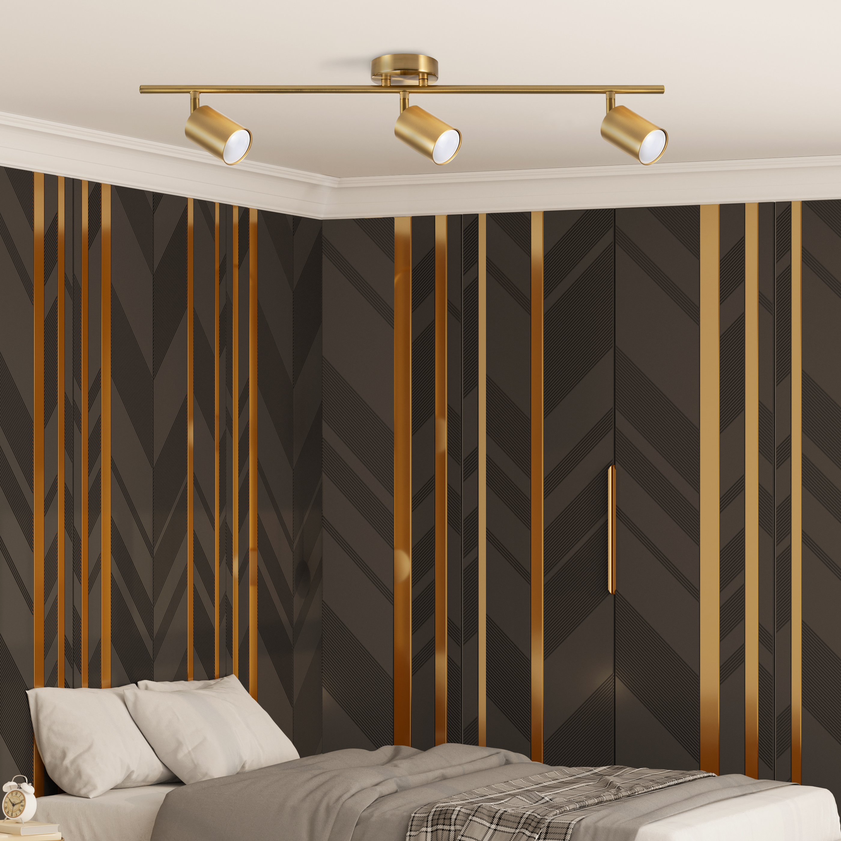 Listwa reflektorowa Goldi złota 3 x GU10 Goldlux - 2