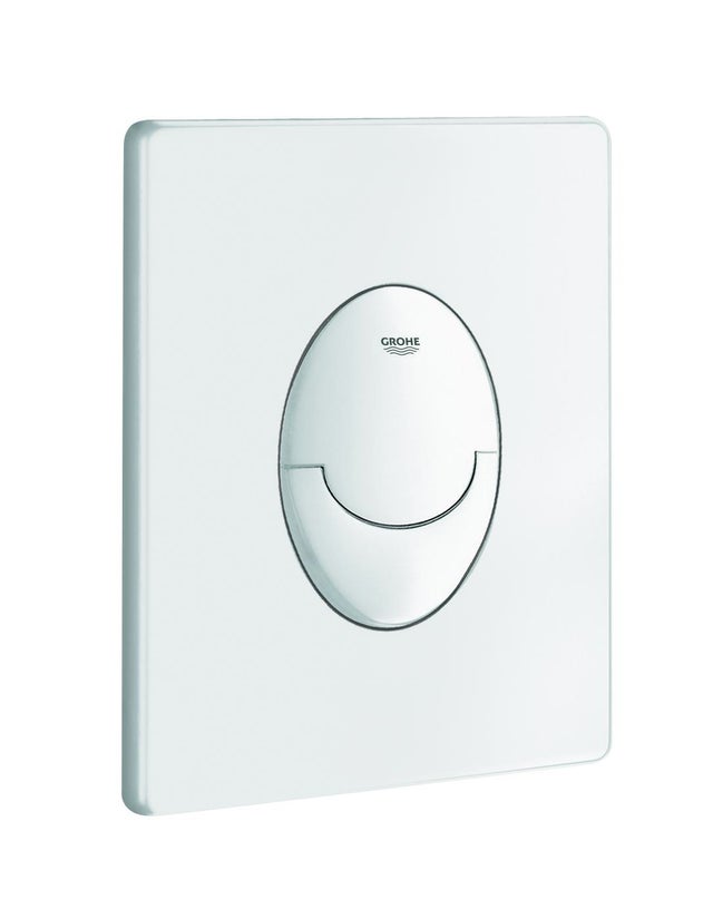 Plaque de commande blanche pour WC suspendu, GROHE Solido for SENSEA