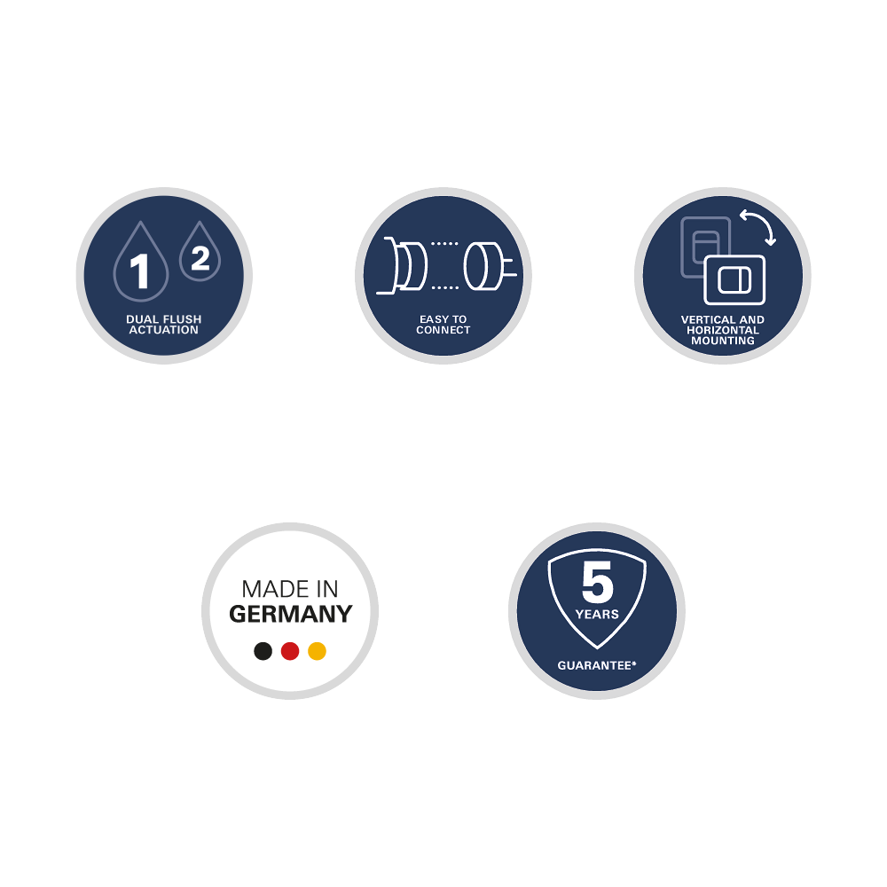 Plaque de commande chrome pour WC suspendu, GROHE Solido for SENSEA - 8