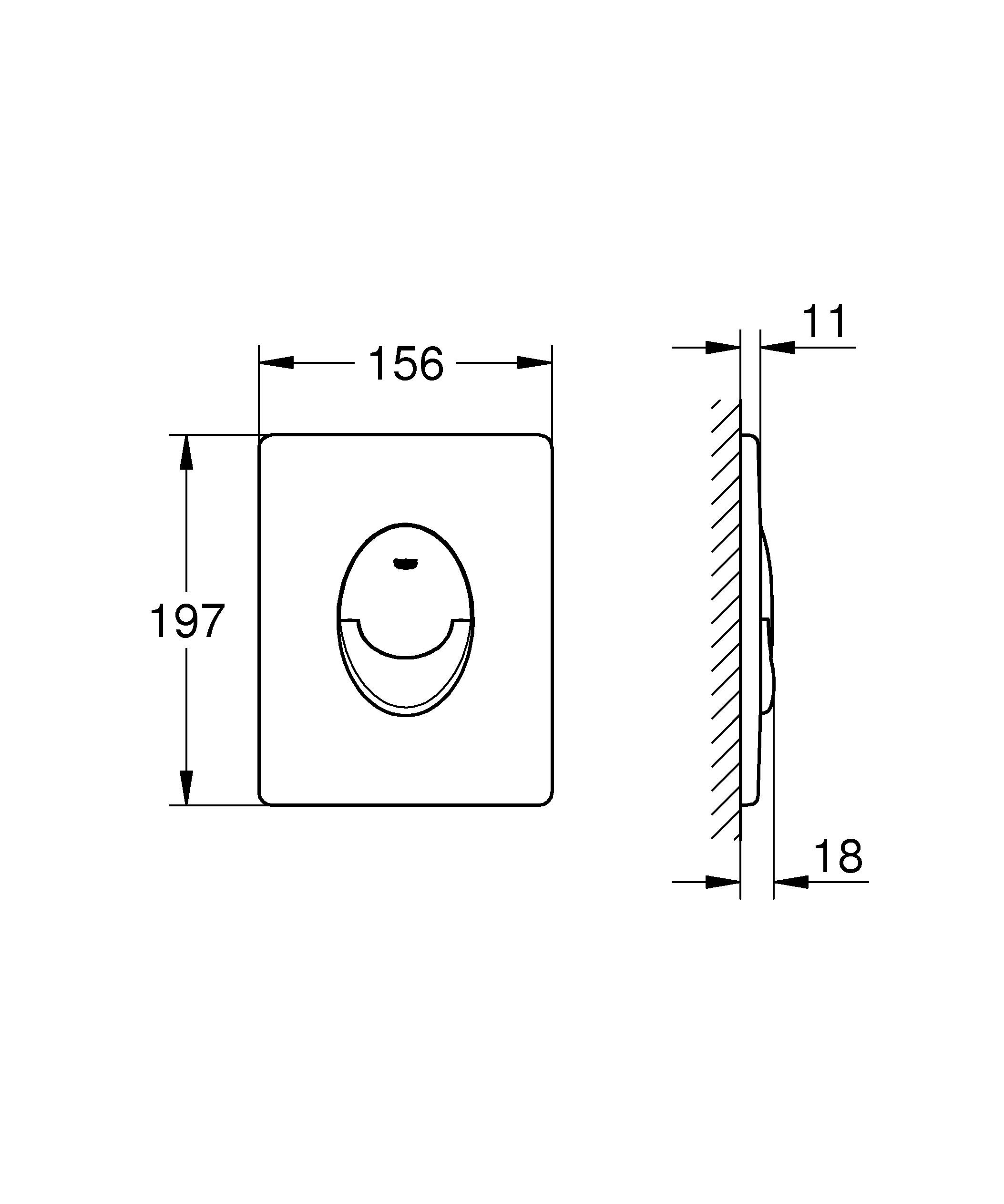 Przycisk spłukujący do stelaża Start 2 czarny Grohe - 4