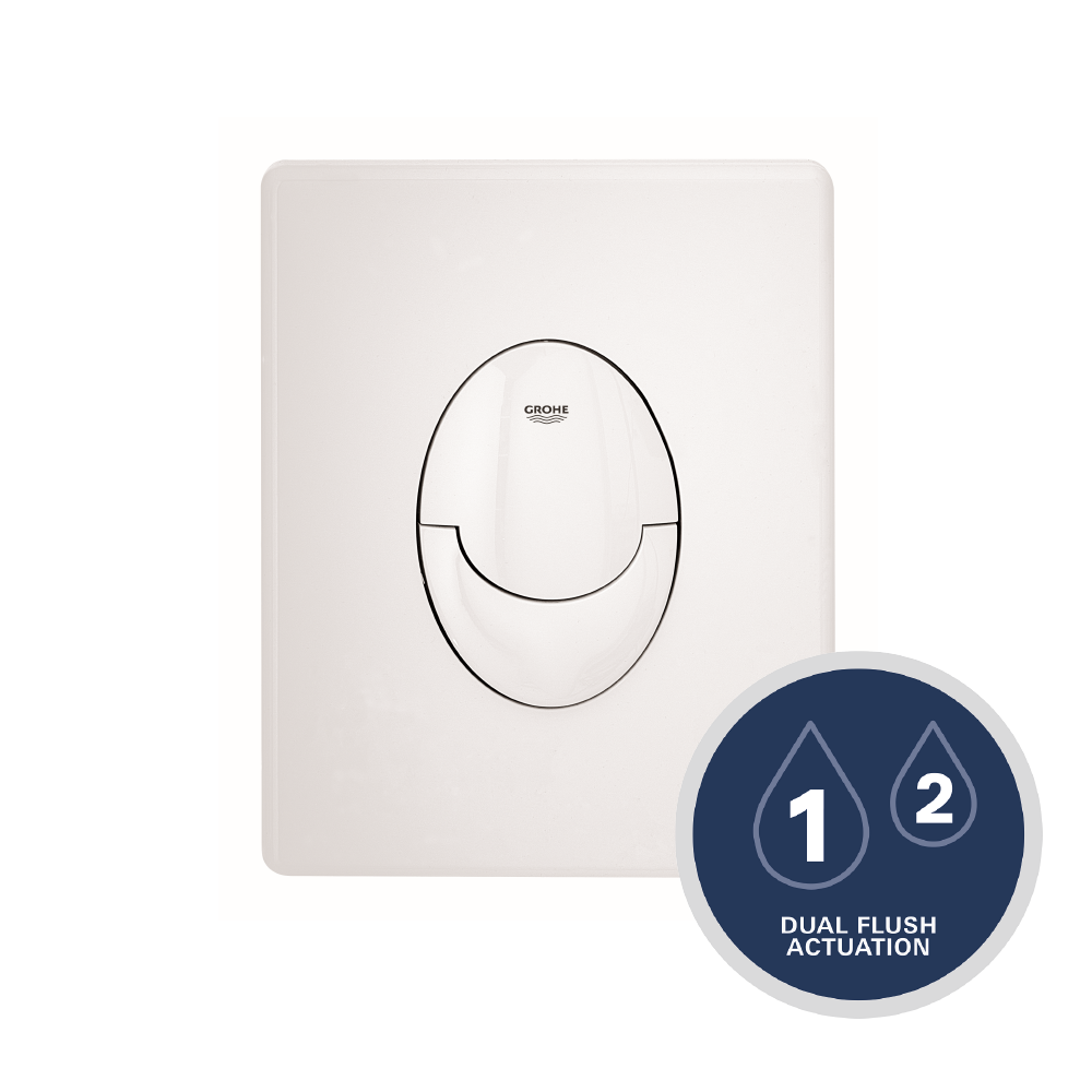 water saving grohe plaque wc blanche - 0