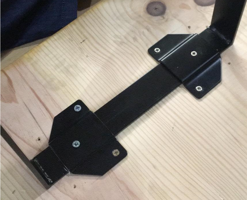 Refuerzo acero pata pletina 97x64 negro - 6