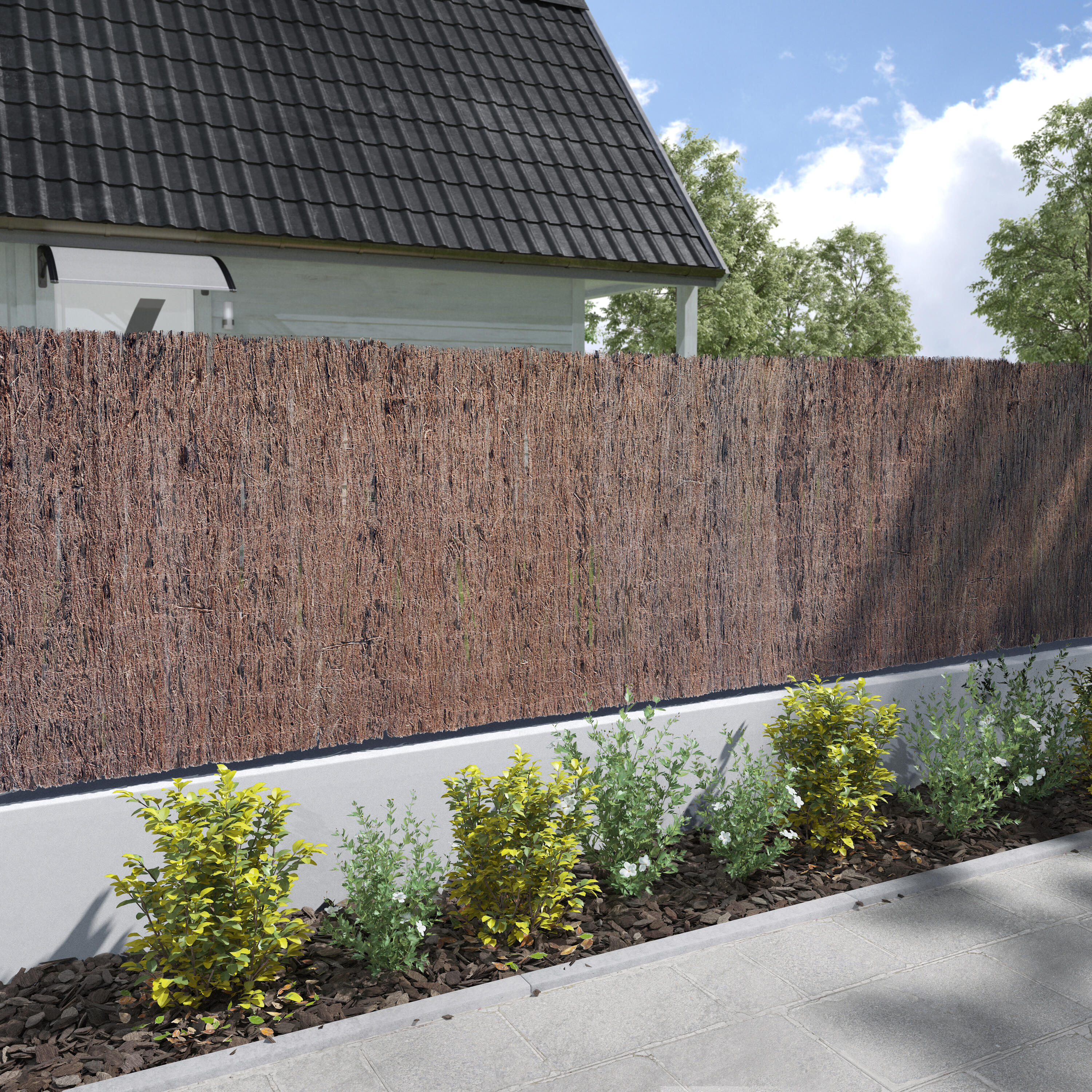 Brande De Bruyère Naturelle OOGarden - Brise-vue 5x1,5m Occultation Jardin