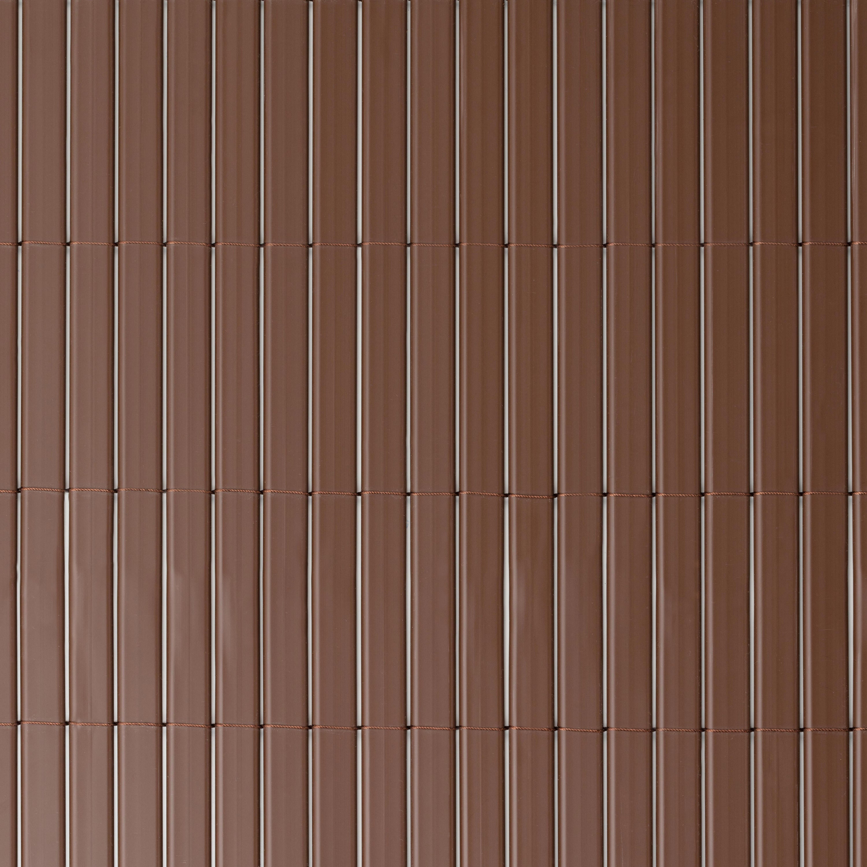 Cañizo de ocultación de PVC marrón de 1,5 x 5 m NATERIAL - 7