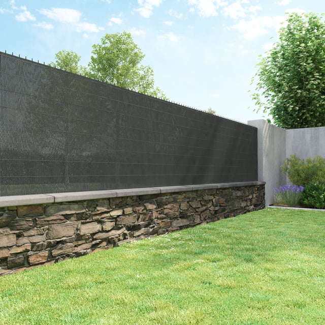 Canisse composite NATERIAL Anthracite, H.1 x L.3 m