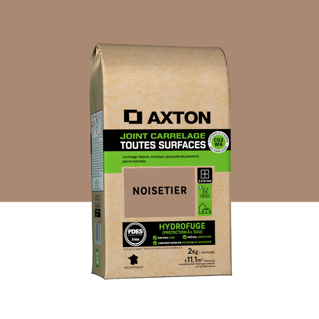 Joint tous types de carrelage et mosaïque noisetier AXTON, 2 kg