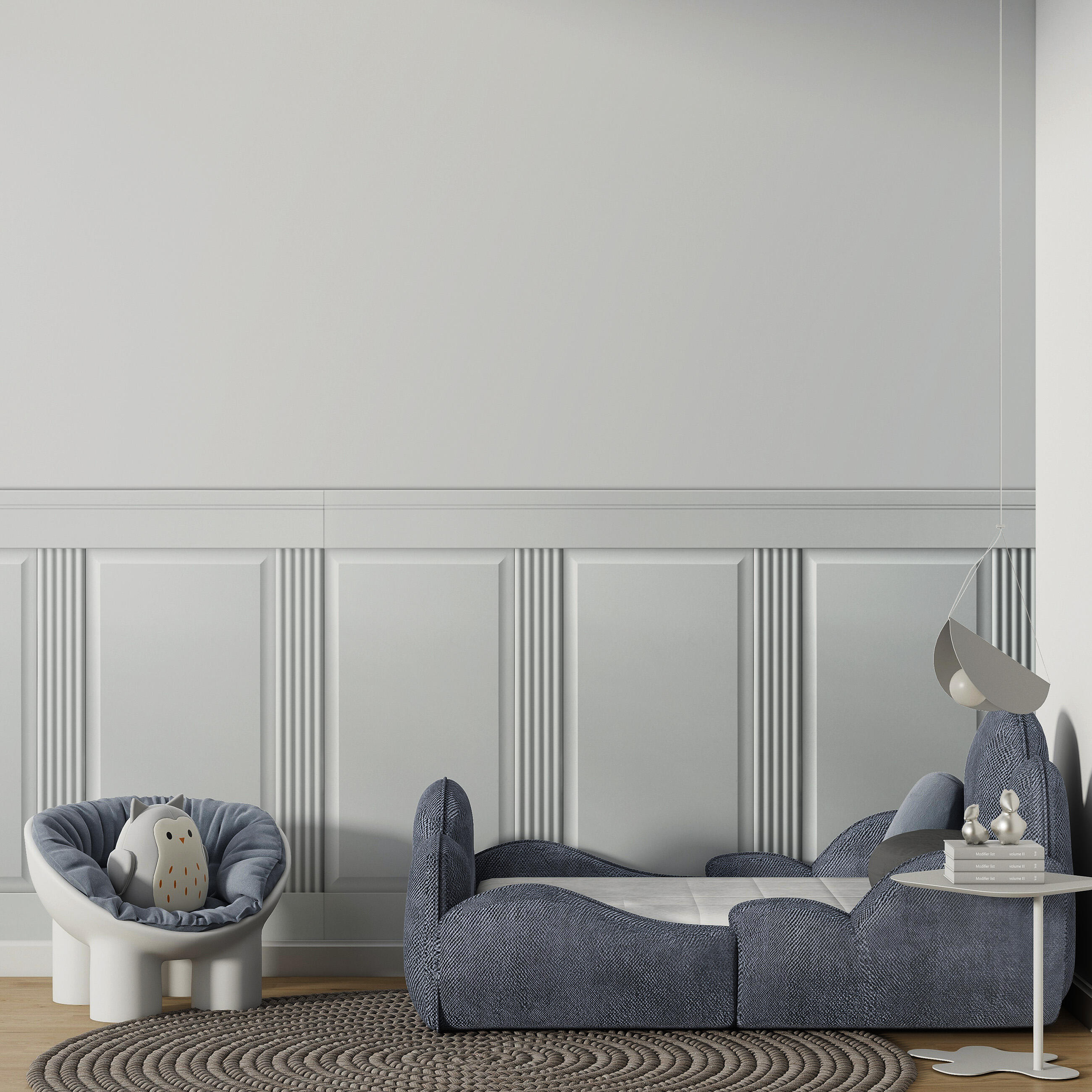 Boazeria angielska MDF biała wytłoczka duża Fllow - 5