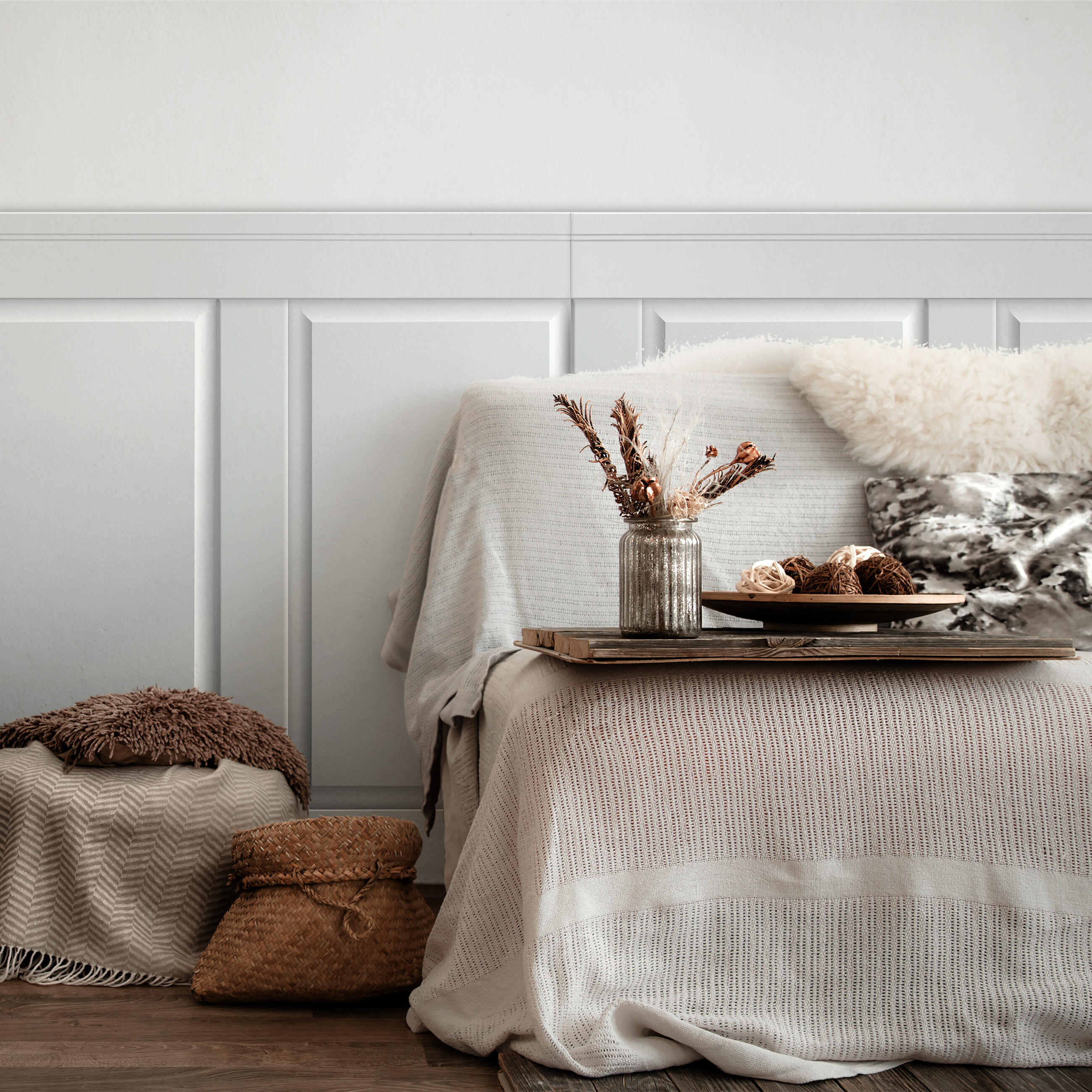 Boazeria angielska MDF biała listwa dolna Fllow - 3