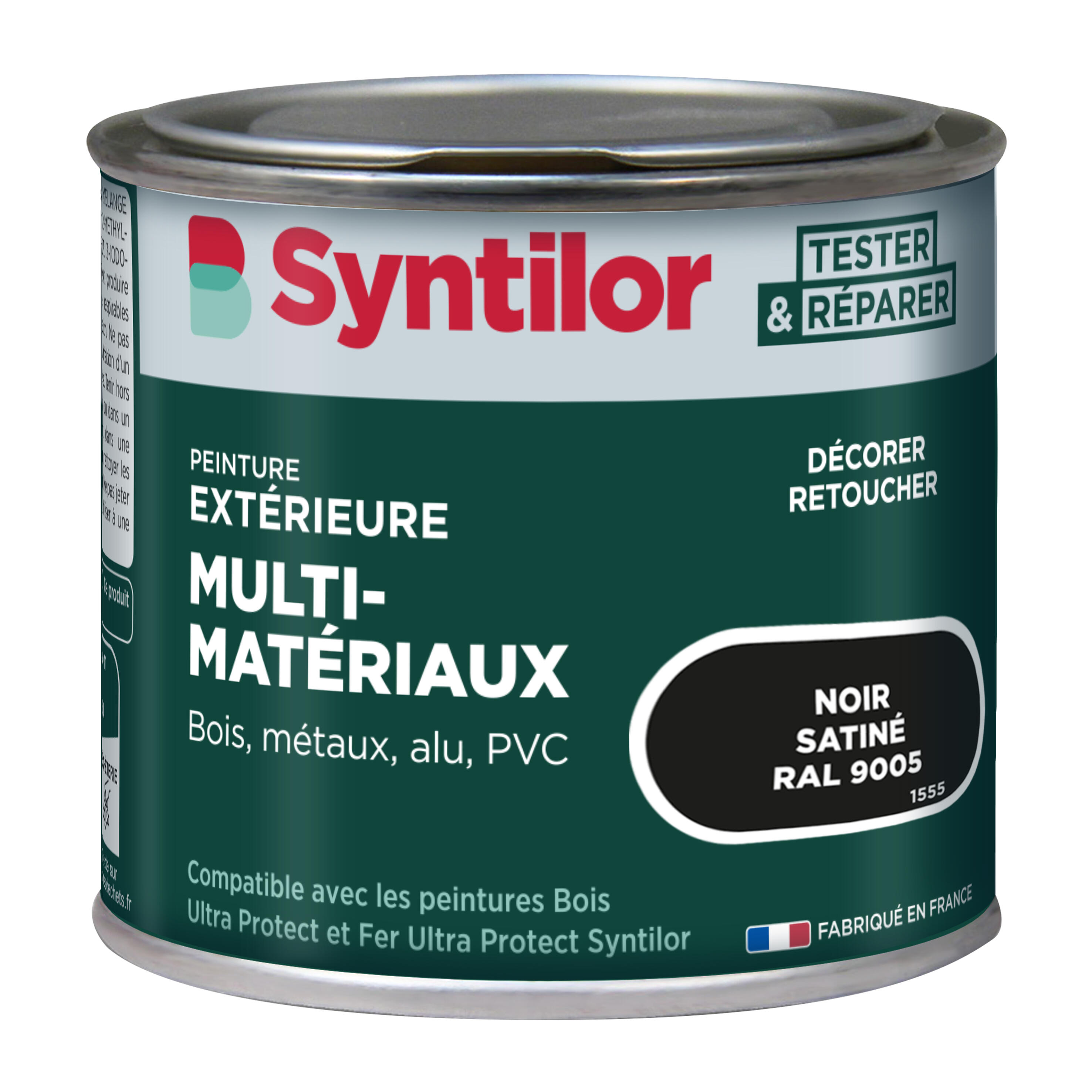 Peinture extérieure bois, aluminium, pvc . SYNTILOR noir satiné 125ml — free download