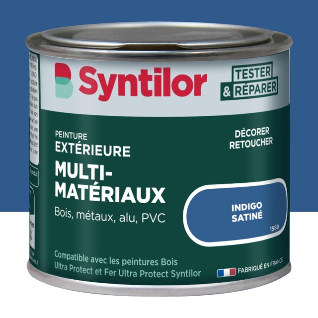Peinture extérieure bois, aluminium, pvc . SYNTILOR indigo satiné 125ml