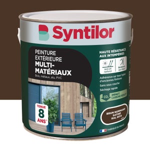 Peinture extérieure bois, aluminium, pvc . SYNTILOR brun normand satiné 2l Leroy Merlin Les bons plans des petits projets avant l'été