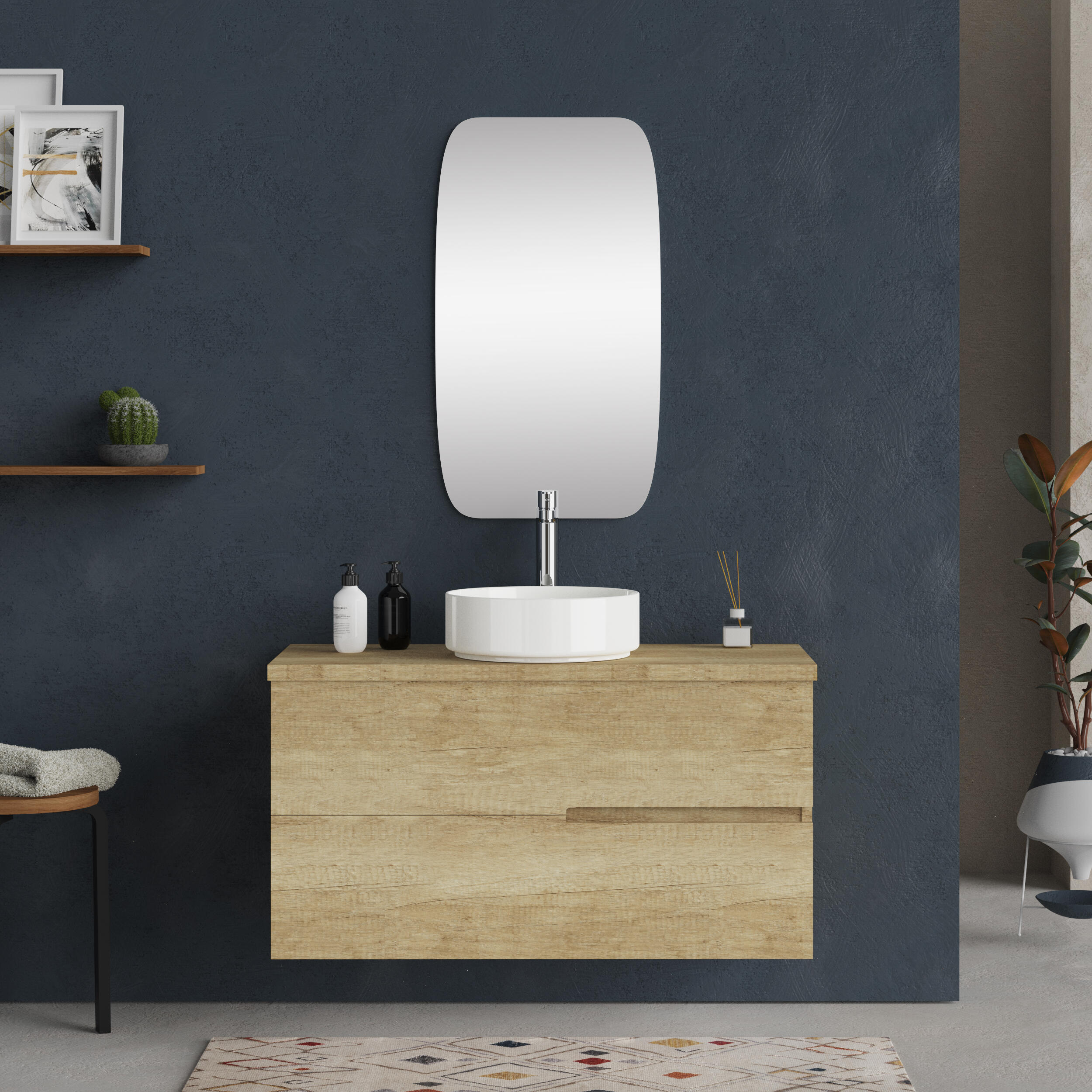 Encimera lavabo alda olmo 101x46x3 cm