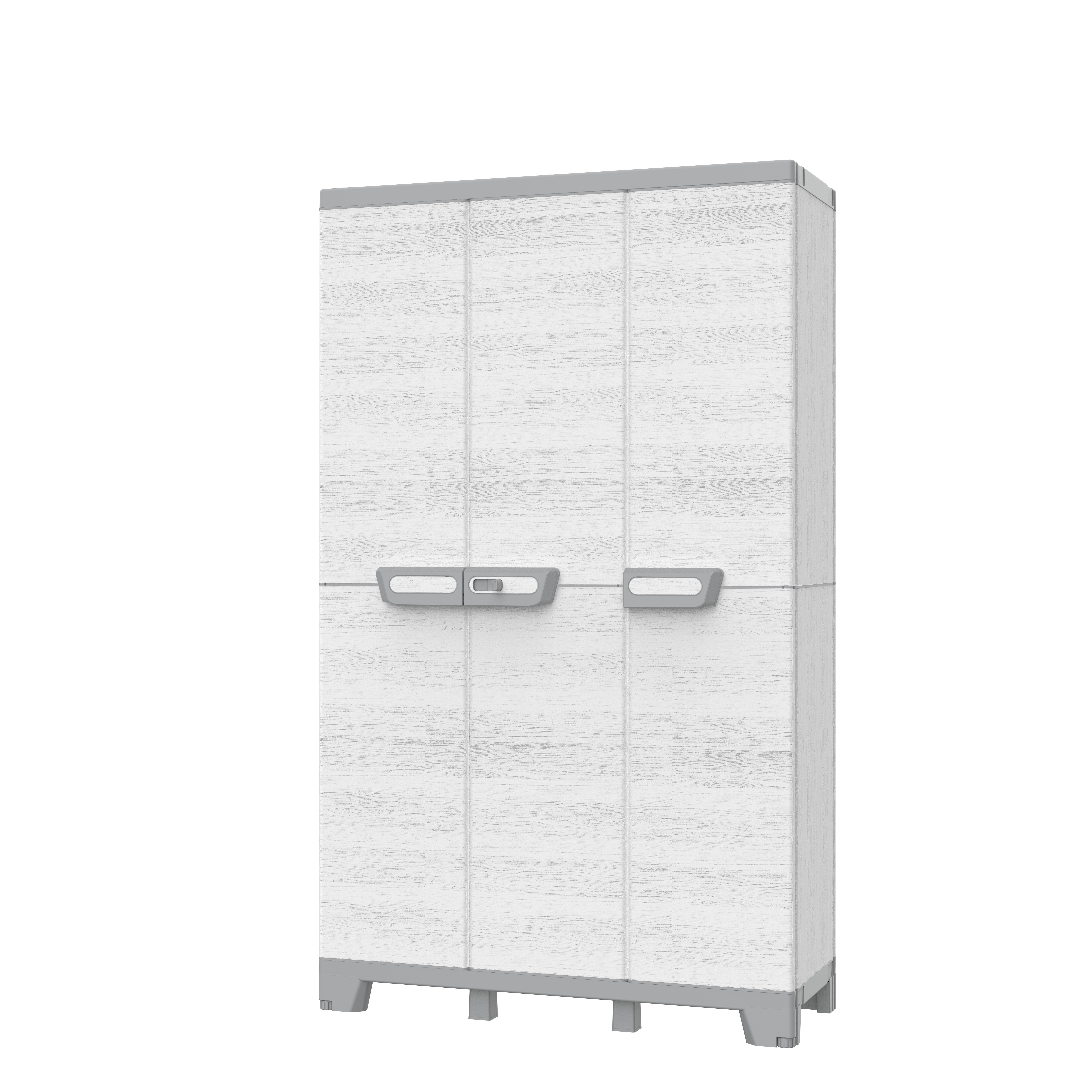 Armario alto 3 puertas Sequoia 172x102x39 cm uso interior / exterior gris - 4