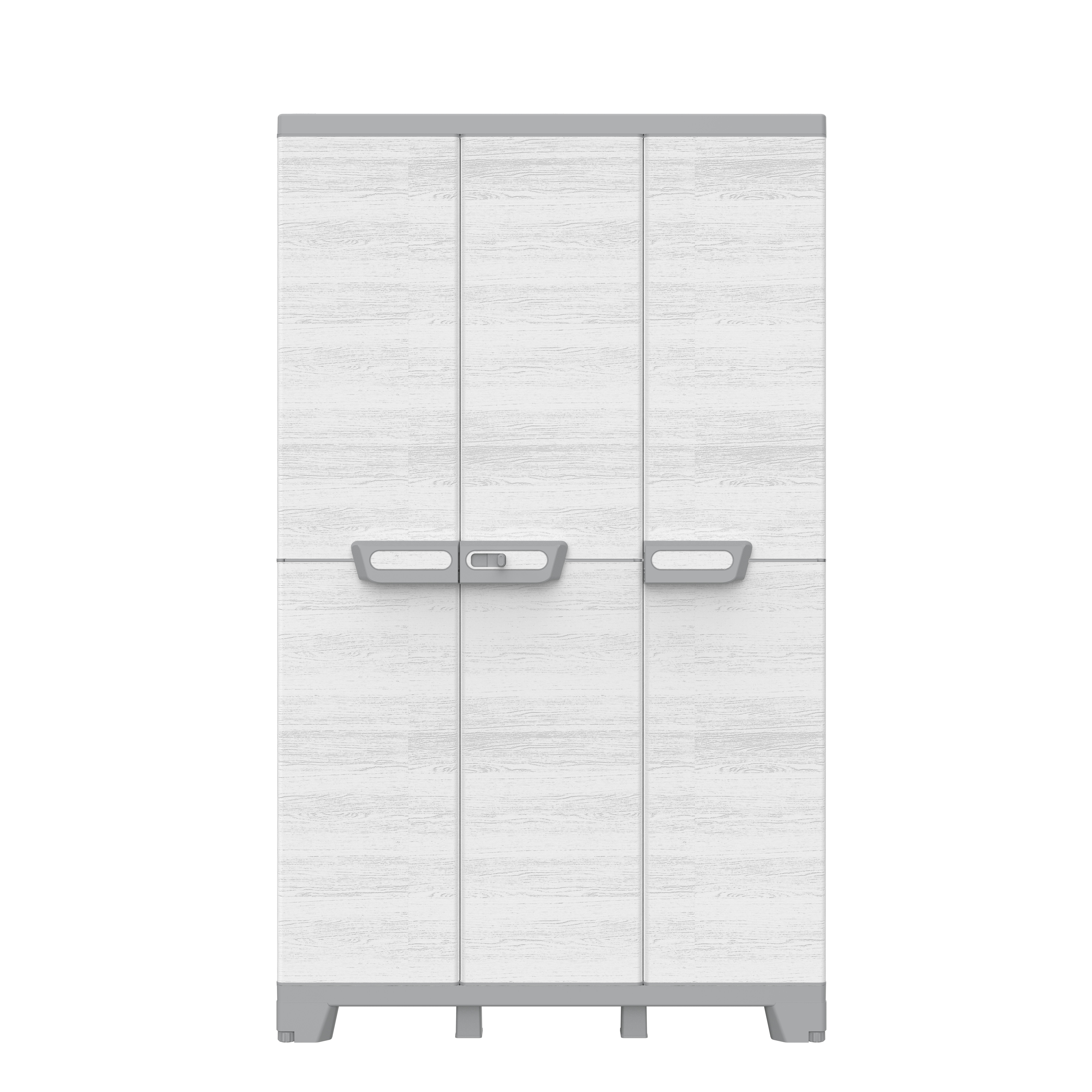 Armario alto 3 puertas Sequoia 172x102x39 cm uso interior / exterior gris - 3