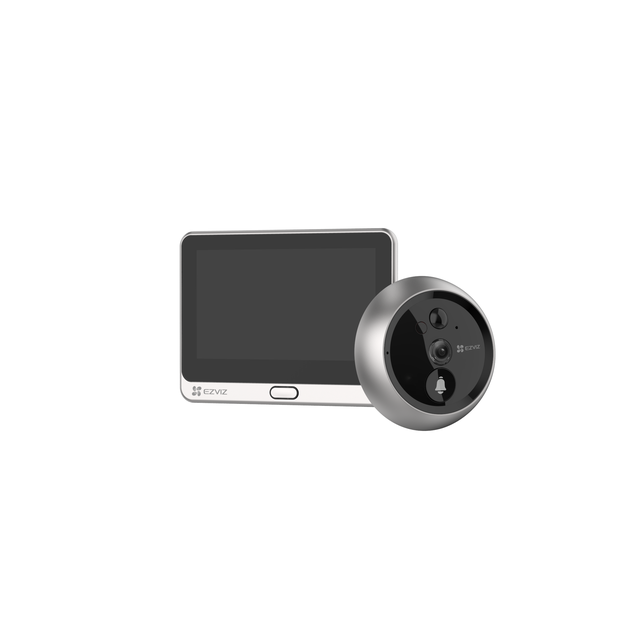 Mirilla digital WIFI EZVIZ DP2 2K con pantalla color plata