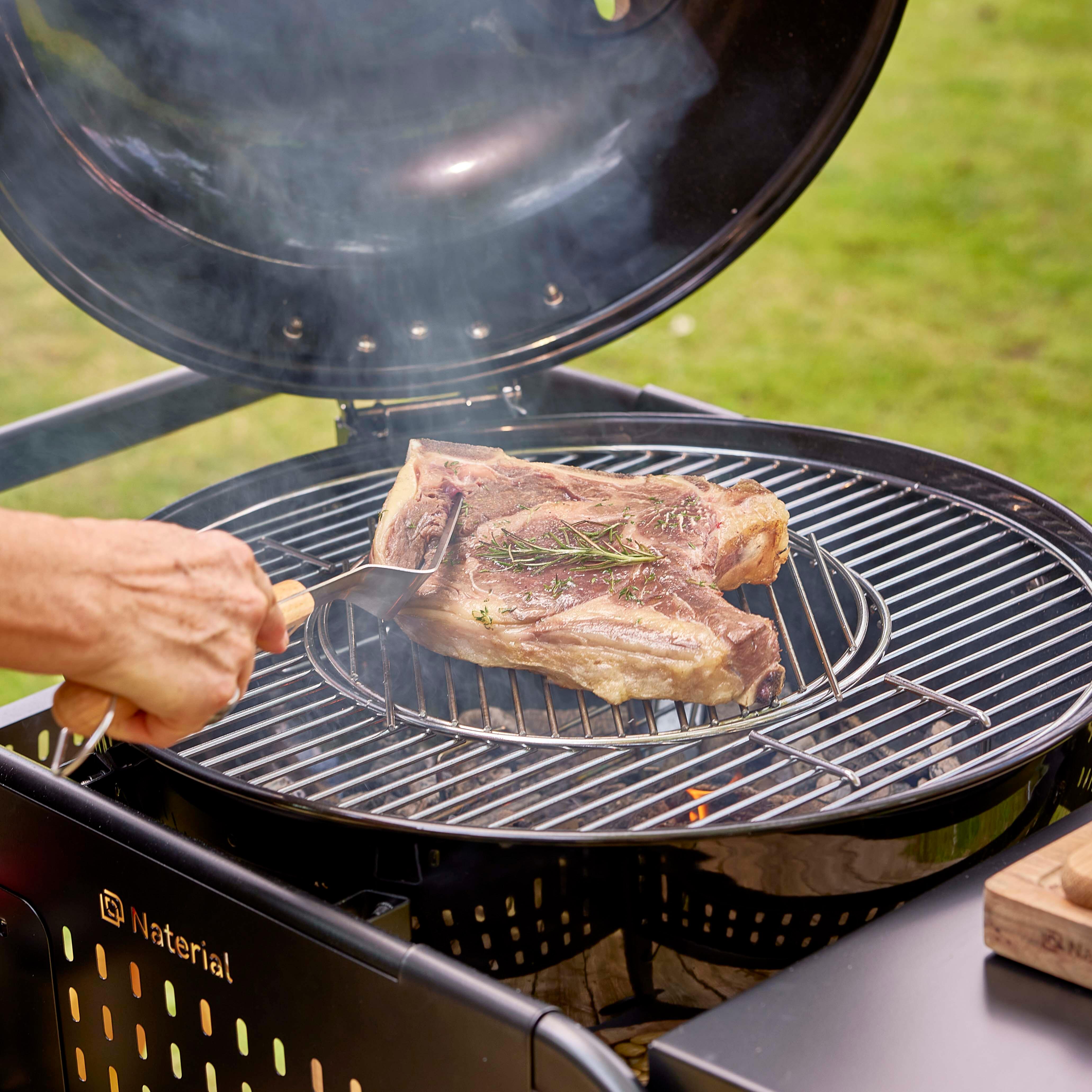 Conjunto de 4 utensílios de barbecue magnéticos em aço inoxidável Naterial - 12
