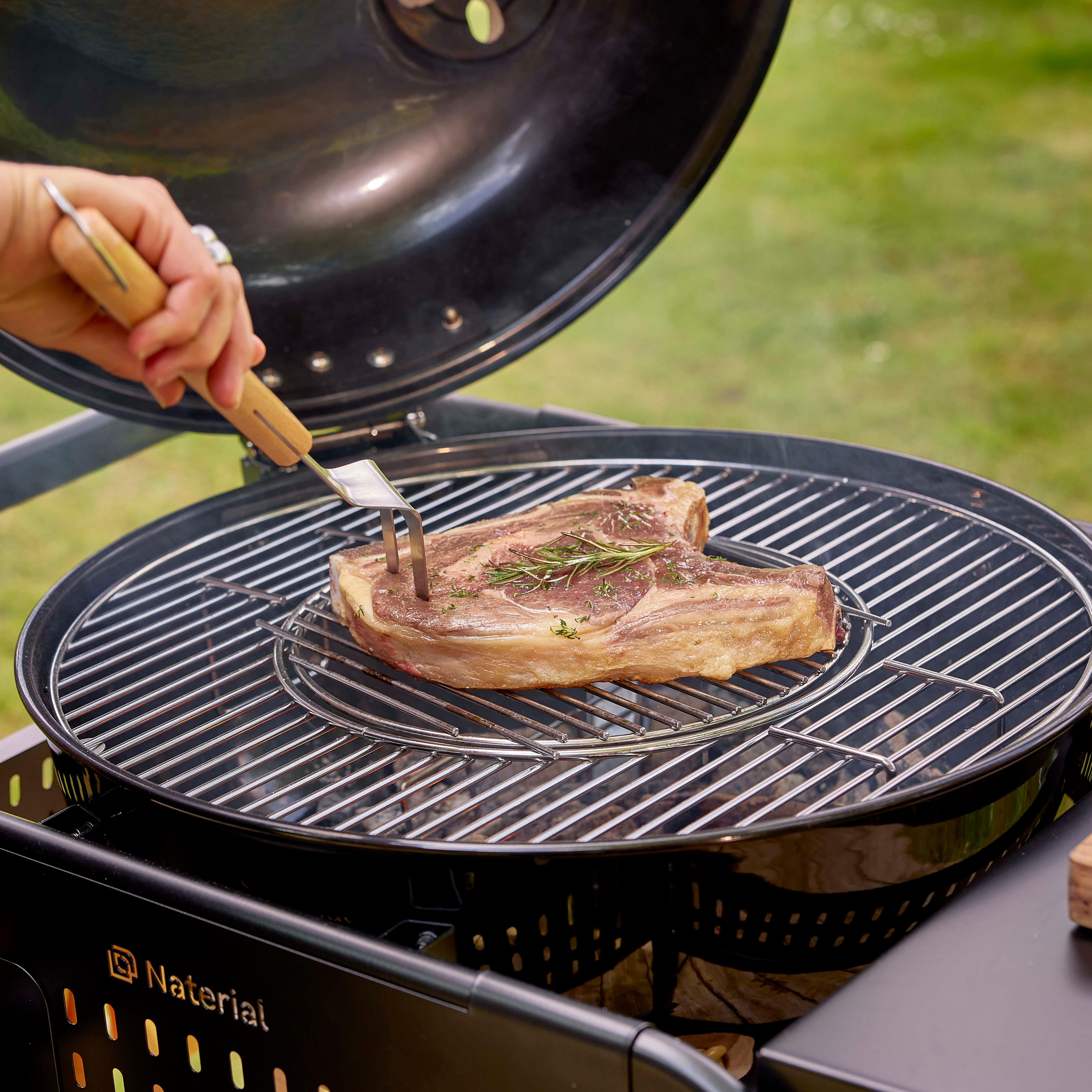 Conjunto de 4 utensílios de barbecue magnéticos em aço inoxidável Naterial - 8