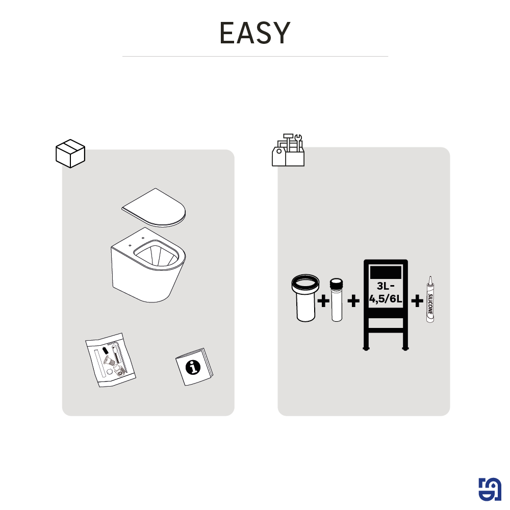 Cuvette pour WC suspendu, SENSEA Easy - 9