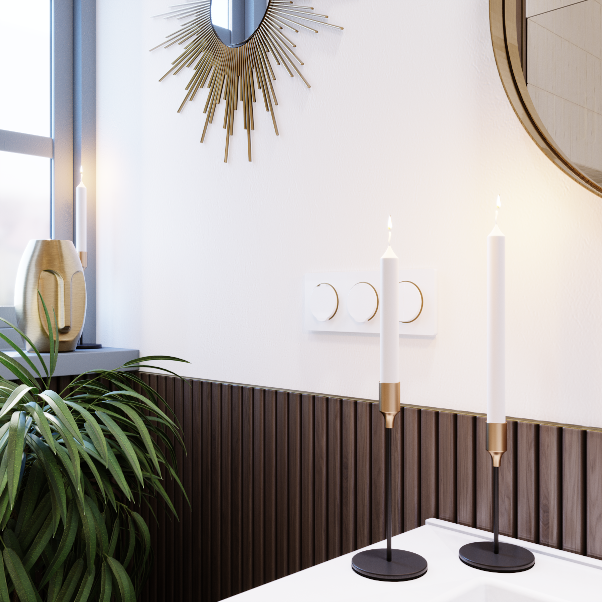 Świeca szpica biała Bolsius - 5