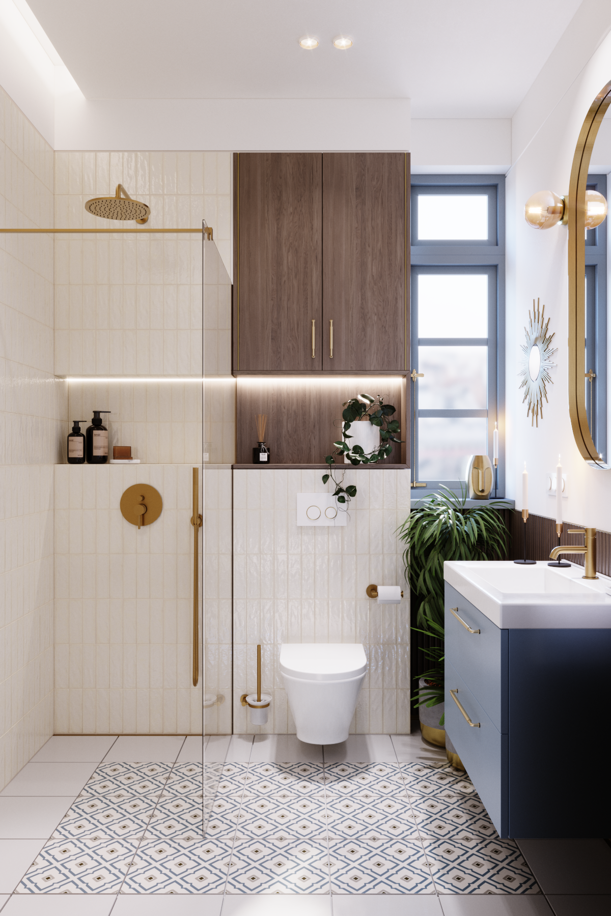 Przycisk spłukujący do stelaża biały/złoty Circle Ravak - 3