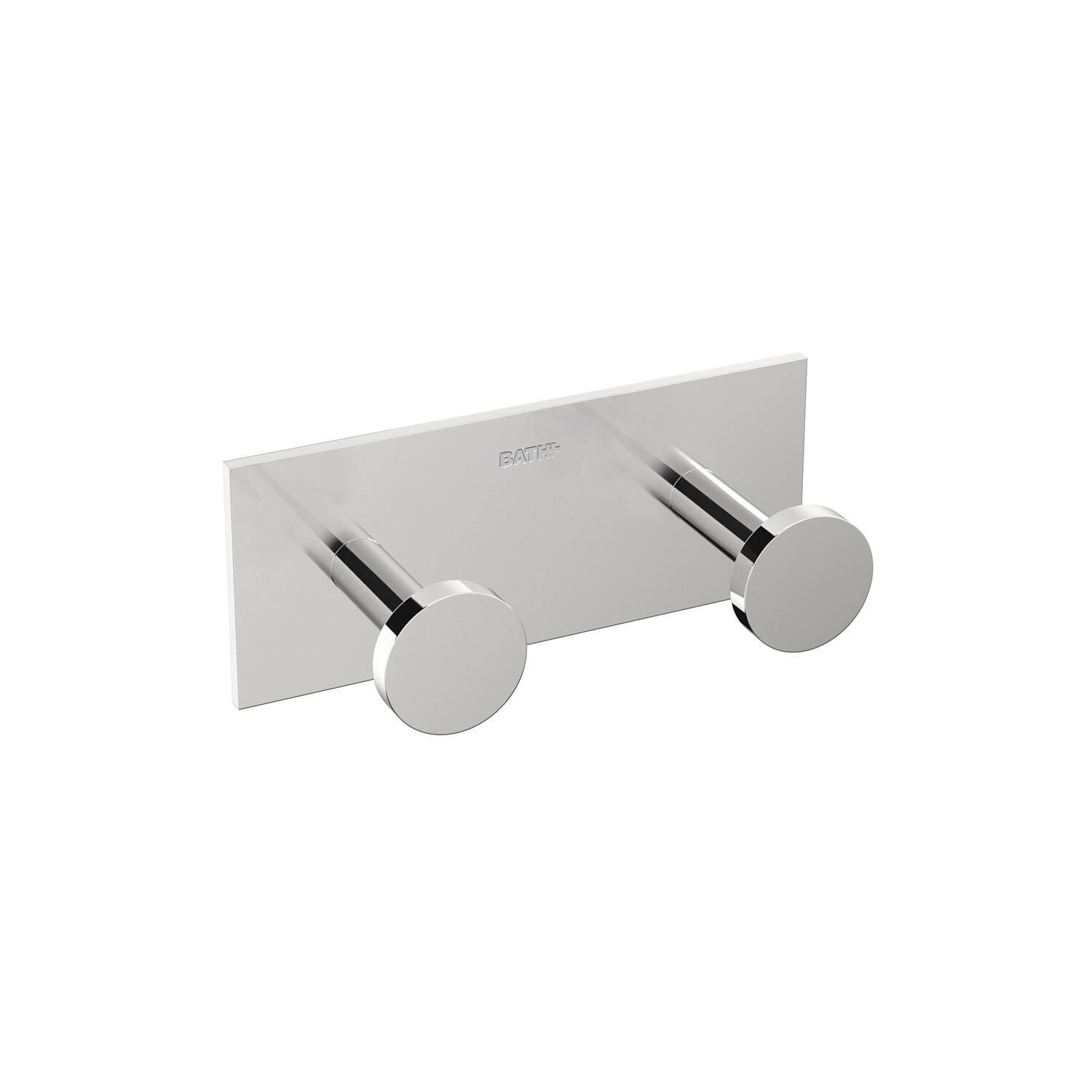 Colgador stick acero inoxidable cromo con 2 ganchos