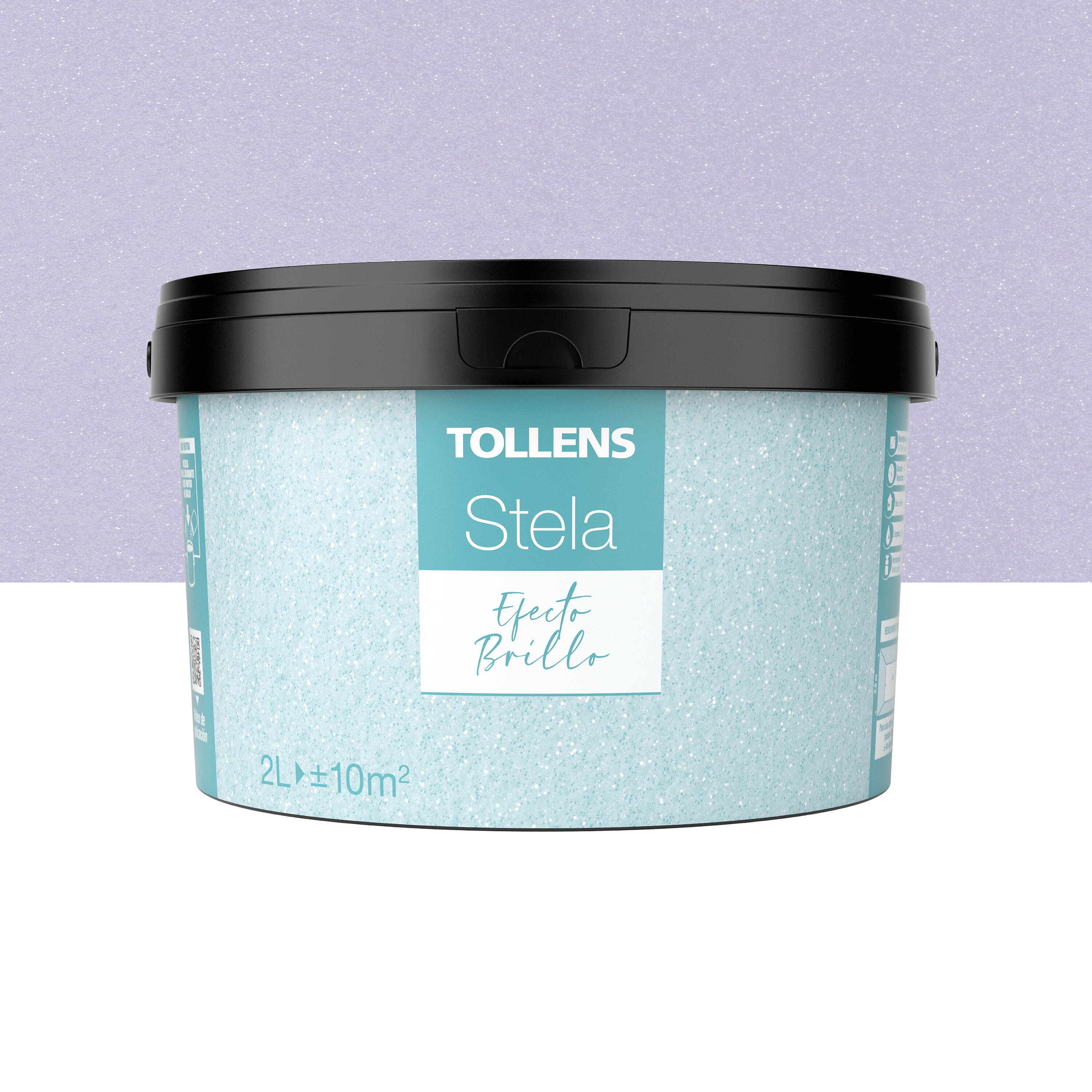 Pintura decorativa stela puntos de brillo tollens 2l color a tu gusto violeta