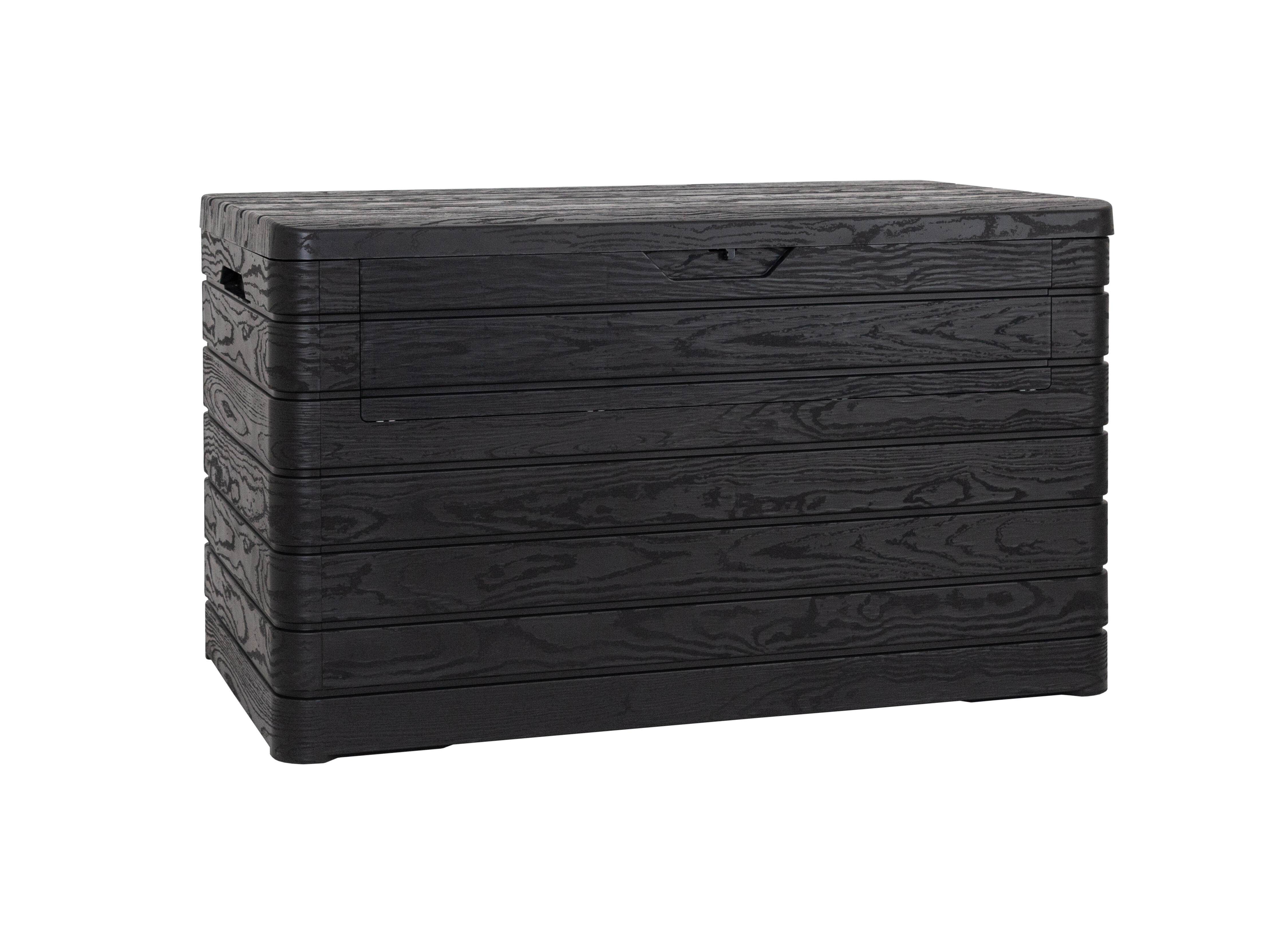 Arcón de resina para exterior toomax dolomiti 146.5 x 85 x 146.5 cm y capacidad de 970 l