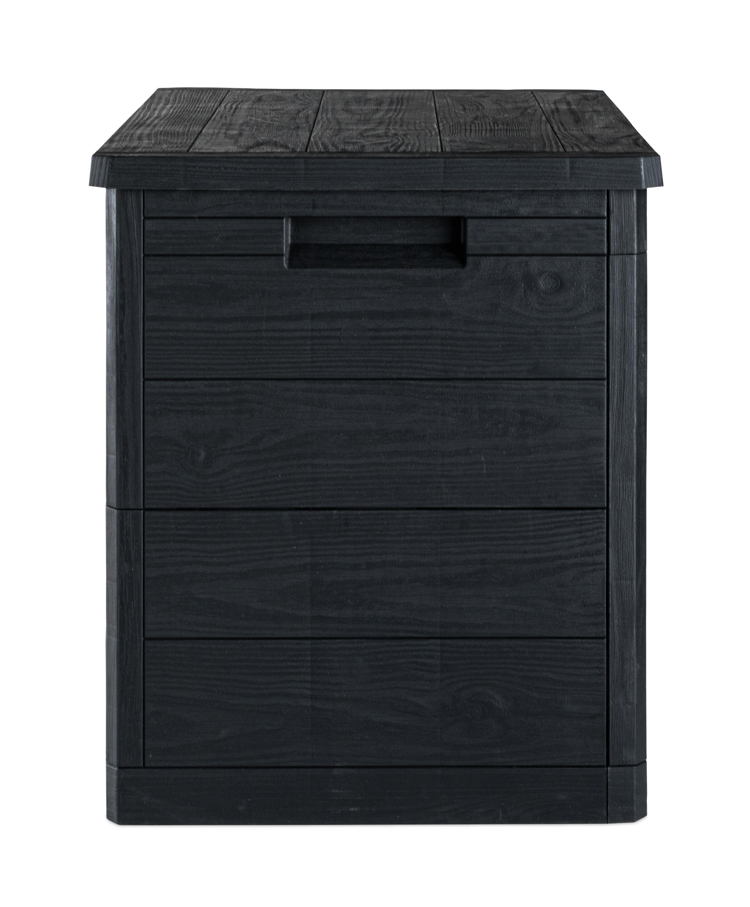 Arcón de resina para exterior TOOMAX WOODY'S 160 77.5 x 52.7 x 44.5 cm y capacidad de 160 L - 4