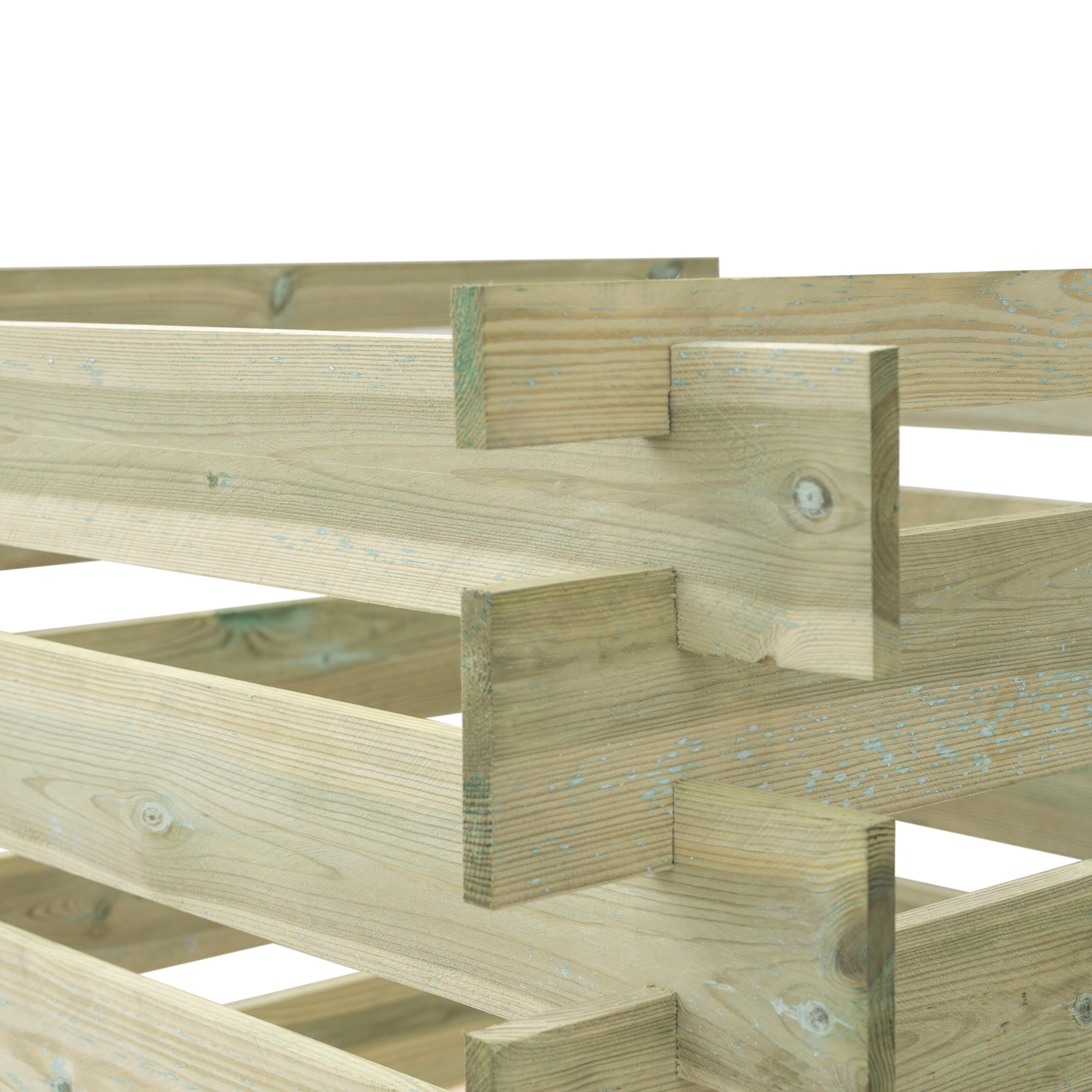 Compostador de madera de pino 440L 100x71x100 cm sin tapa - 3