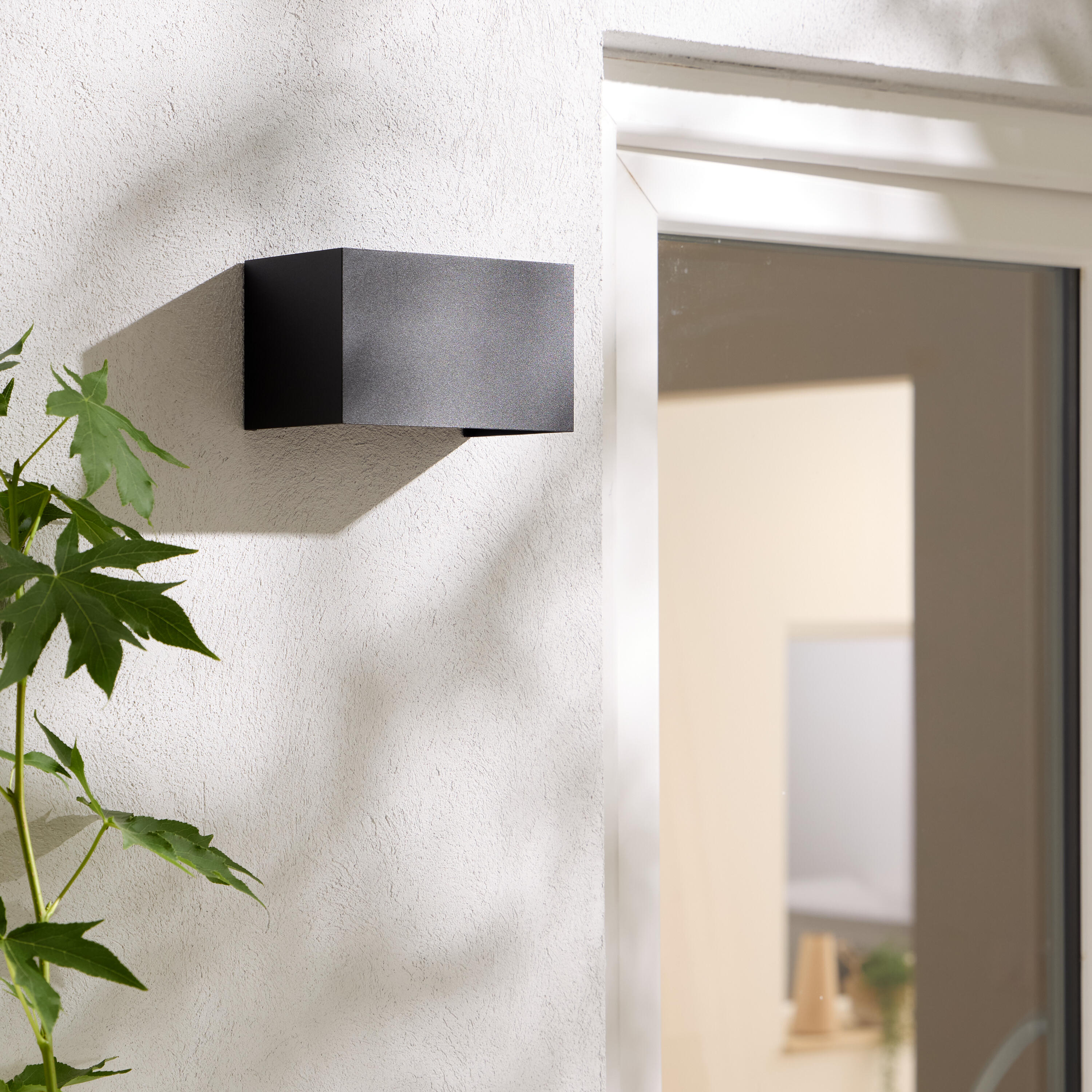 Aplique de parede LED de exterior ROXBURY - Retangular - 4000K - IP54 - preto - INSPIRE - 4