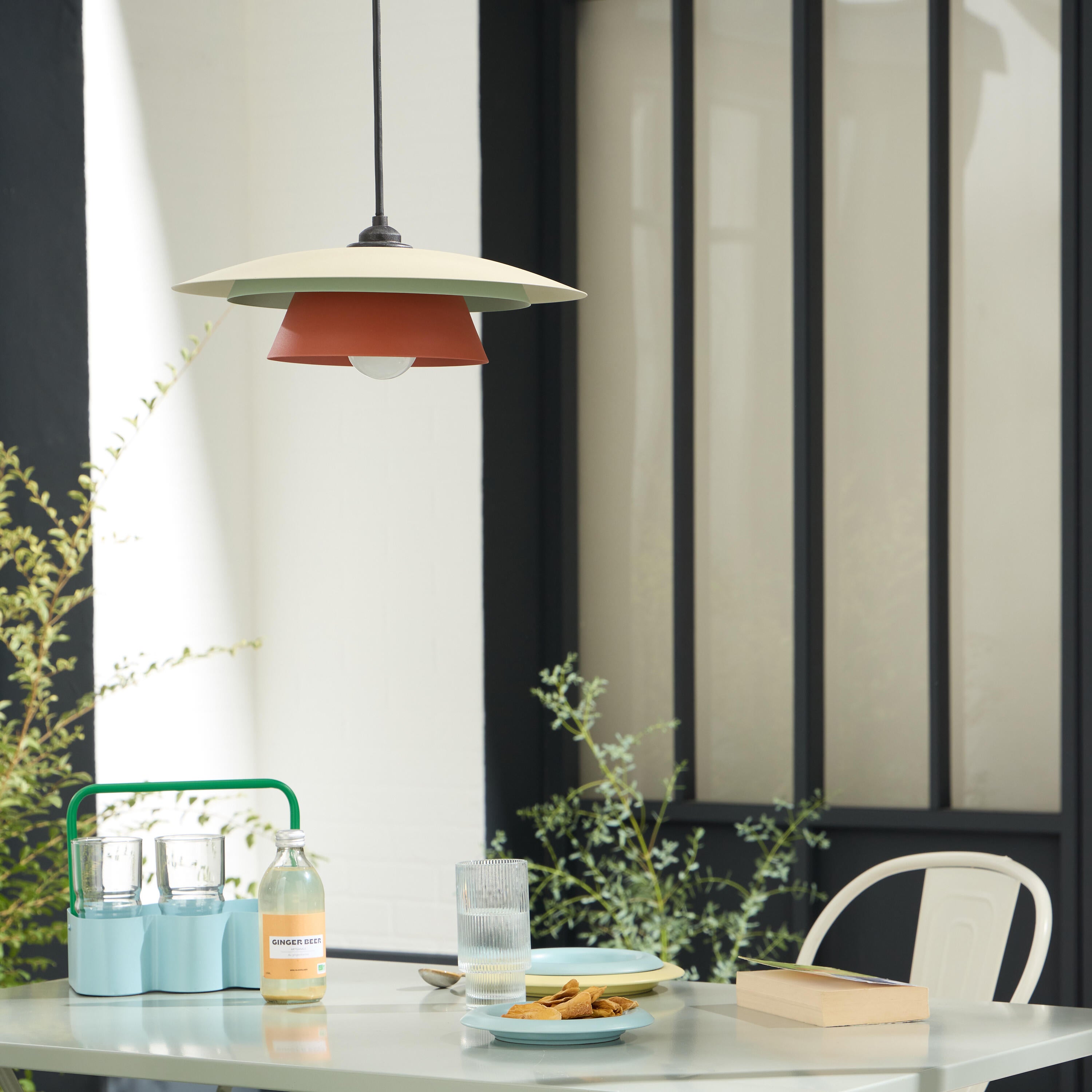 Lampa wisząca zewnętrzna Palmar IP54 3 x klosz Inspire - 8