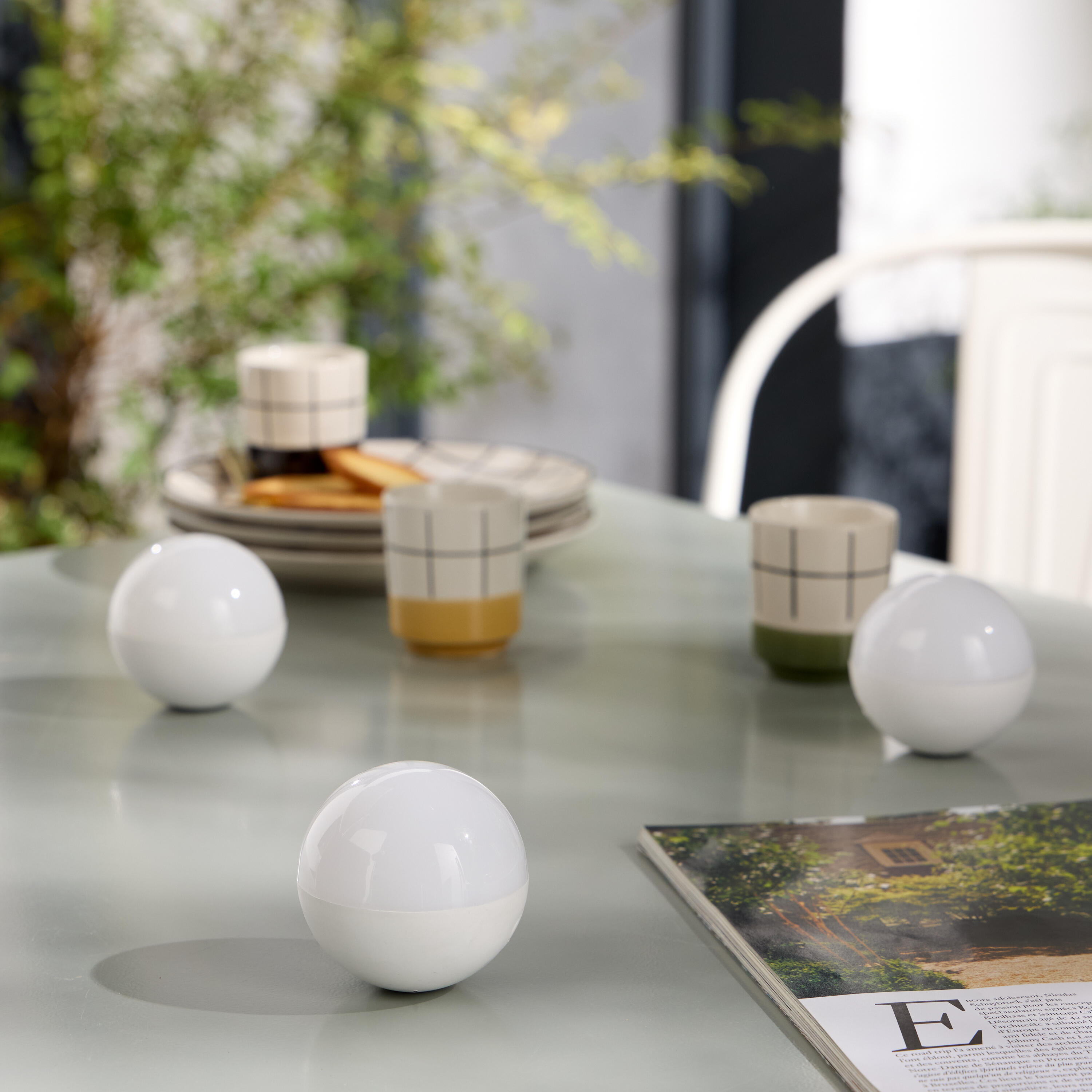 Set 3 lampade da esterno LED Mini Caspe Umbrella H 6.5 cm, magnetiche, luce bianco caldo INSPIRE - 7
