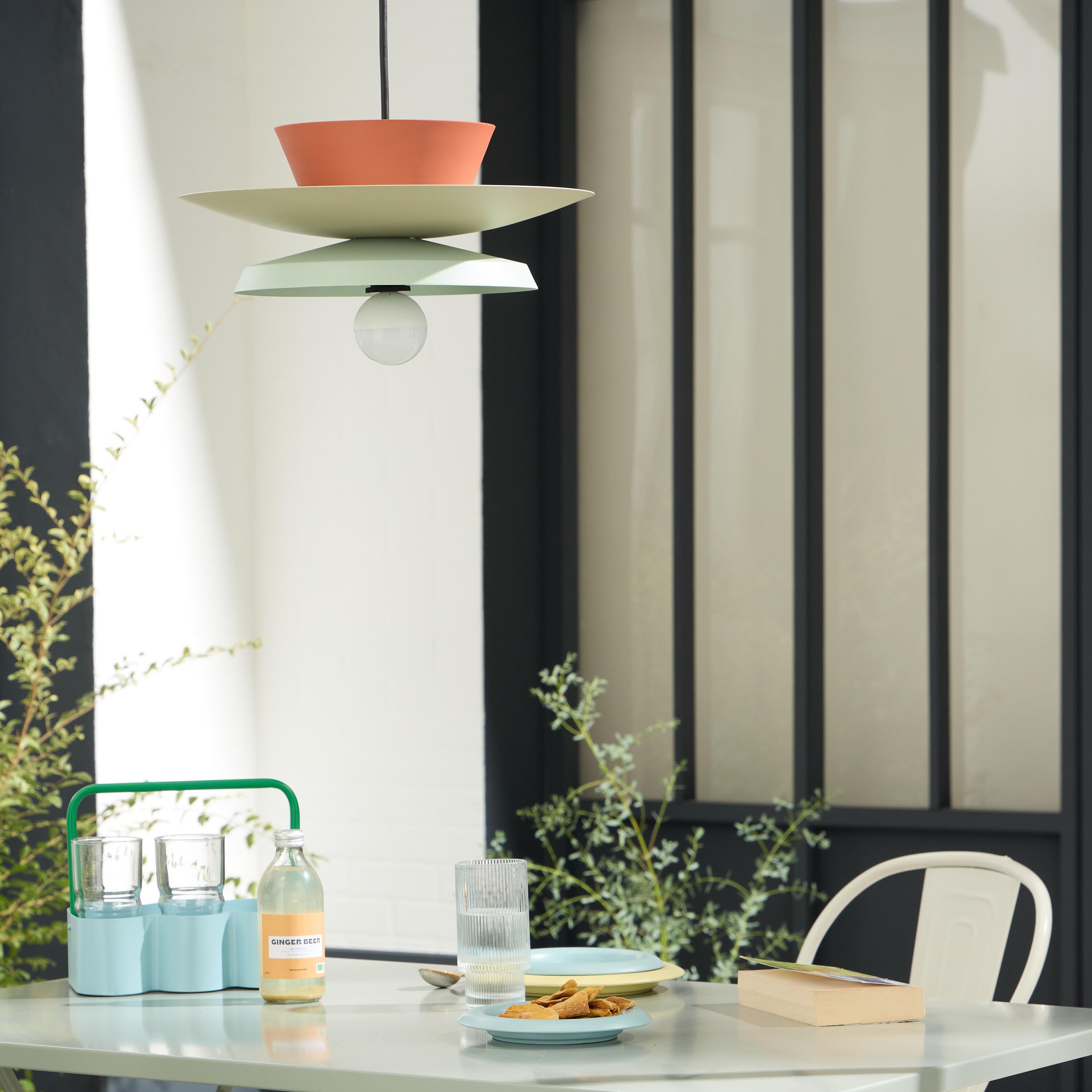 Lampa wisząca zewnętrzna Palmar IP54 3 x klosz Inspire - 7