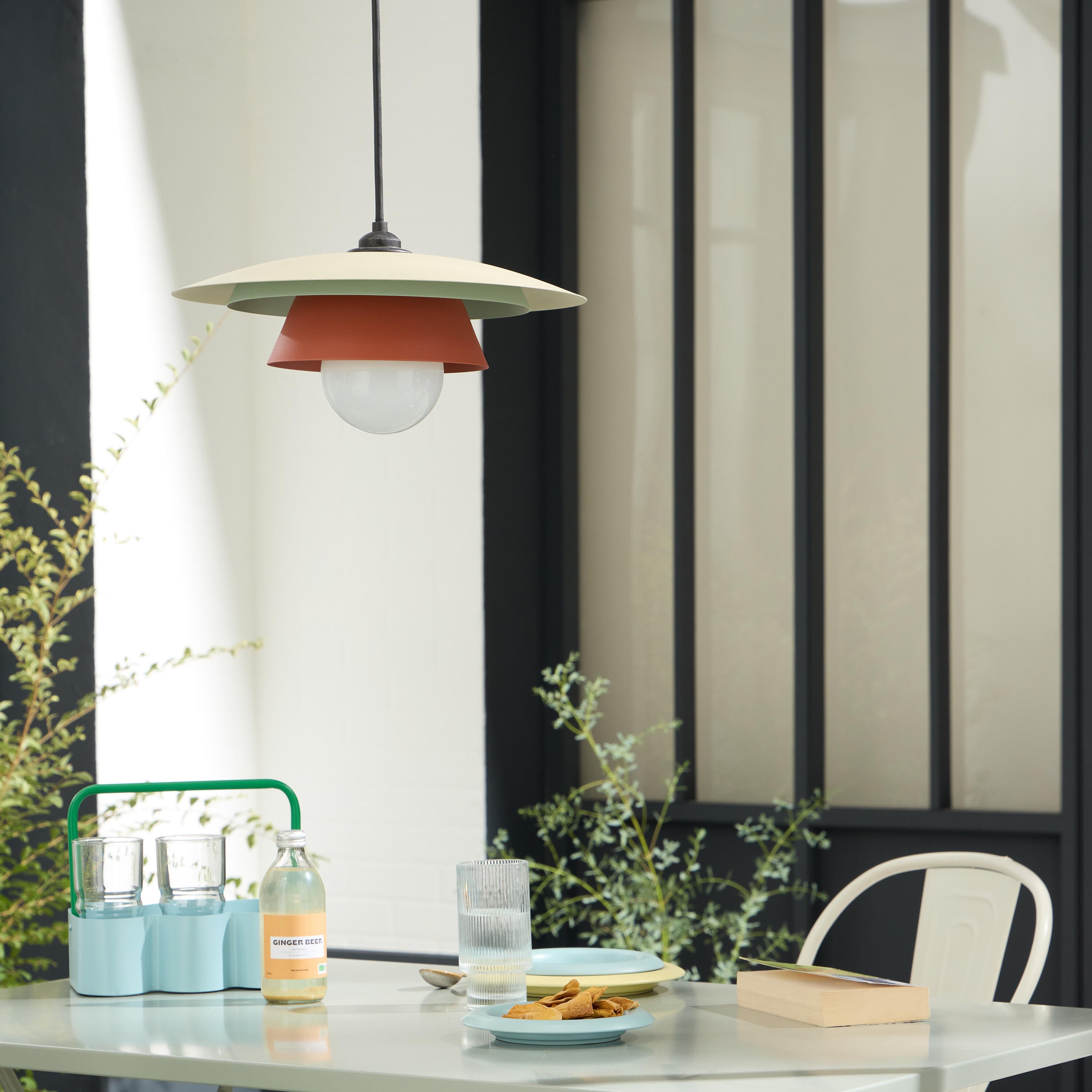 Lampa wisząca zewnętrzna Palmar IP54 3 x klosz Inspire - 6