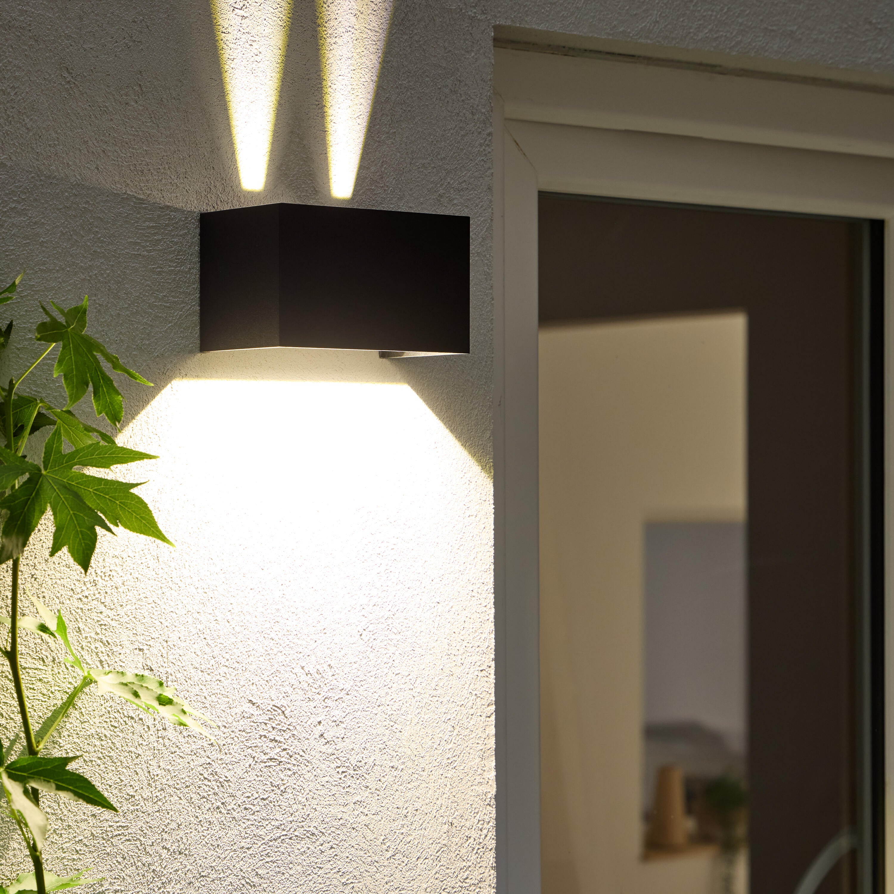 Aplique de parede LED de exterior ROXBURY - Retangular - 4000K - IP54 - preto - INSPIRE - 10