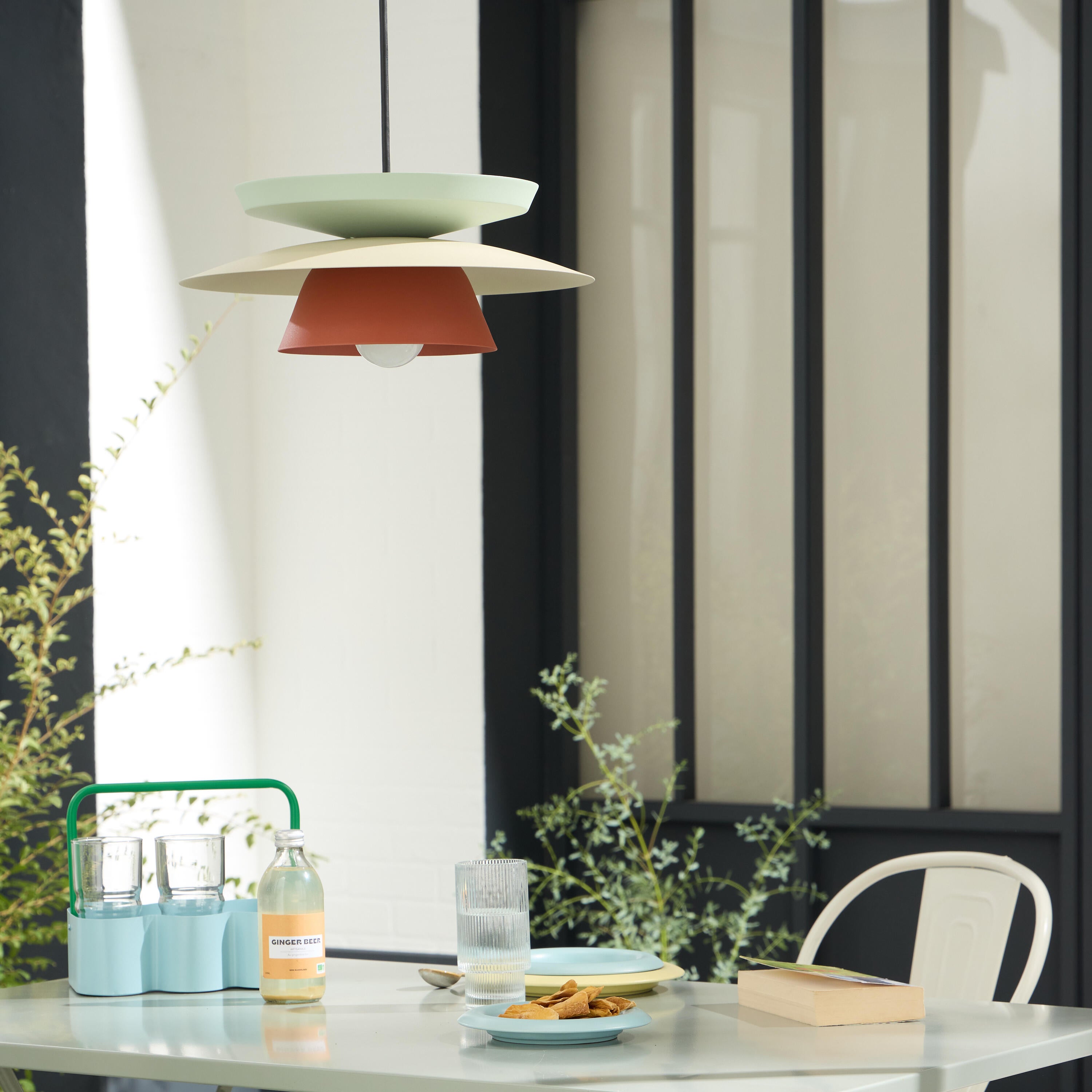 Lampa wisząca zewnętrzna Palmar IP54 3 x klosz Inspire - 5