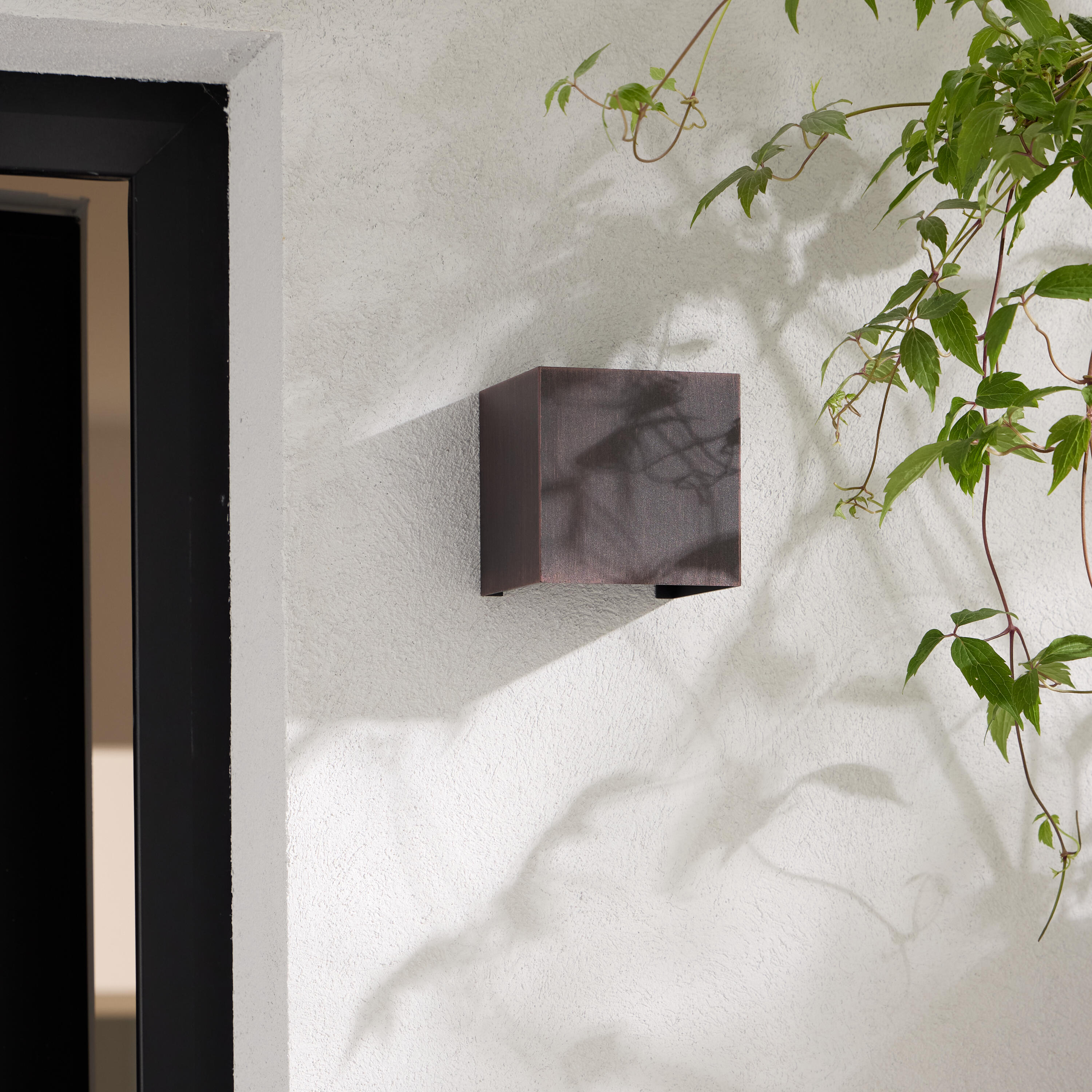 Applique LED da esterno Roxbury doppia luce marrone IP54, luce bianco naturale 850 lumen, INSPIRE - 4