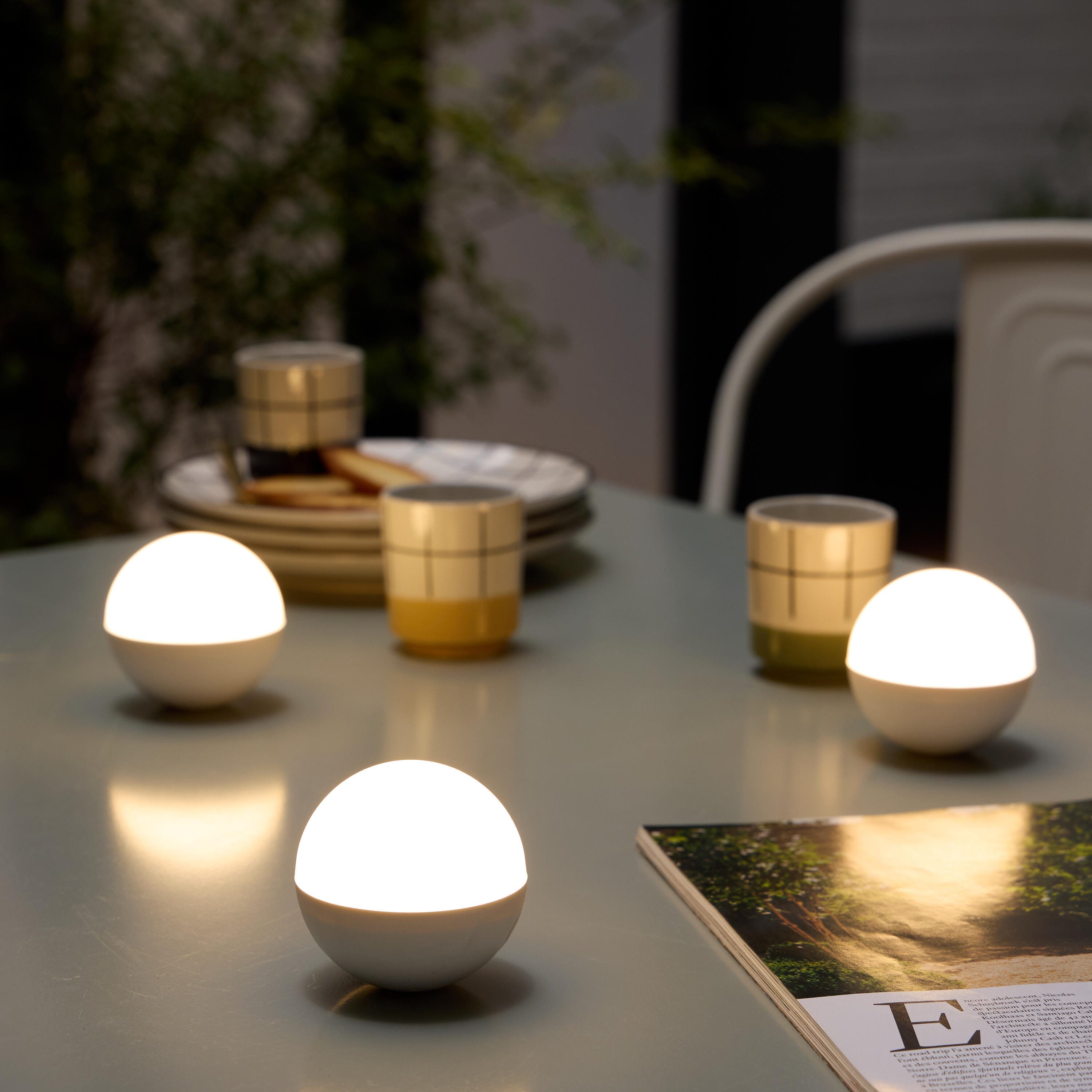 Mini Inspire Lot 3 mini boules Led rechargeable 300 Lm intensité variable Mini Caspe ...