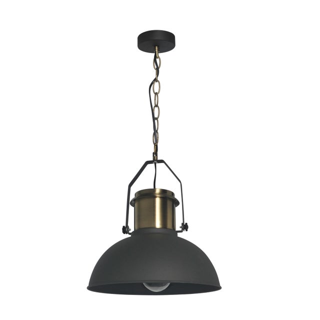 Suspension Ted acier, noir, Diam.40 cm INSPIRE, E27