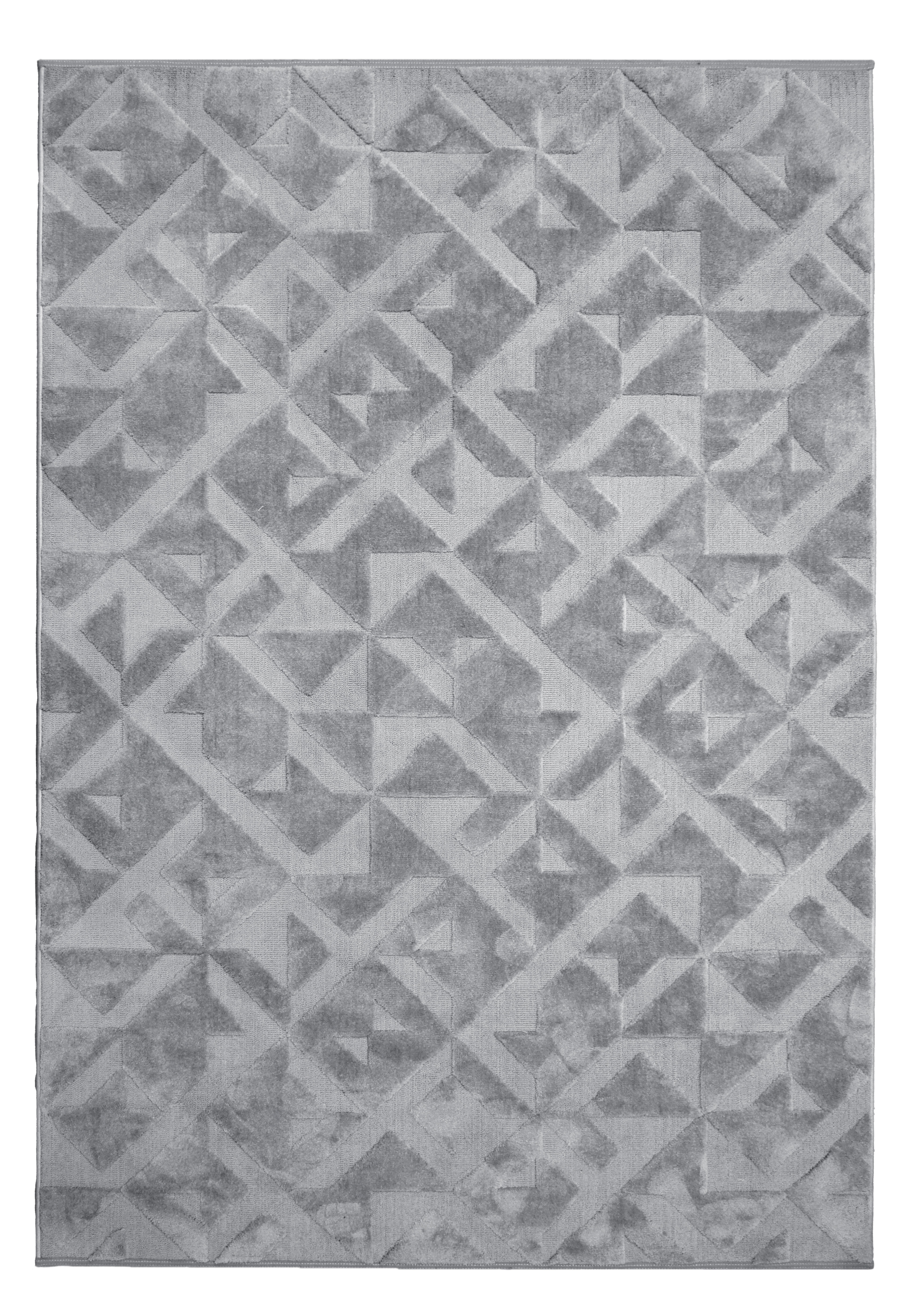 Alfombra poliéster pelo medio bosco 869/017 geométrico gris 240x340cm