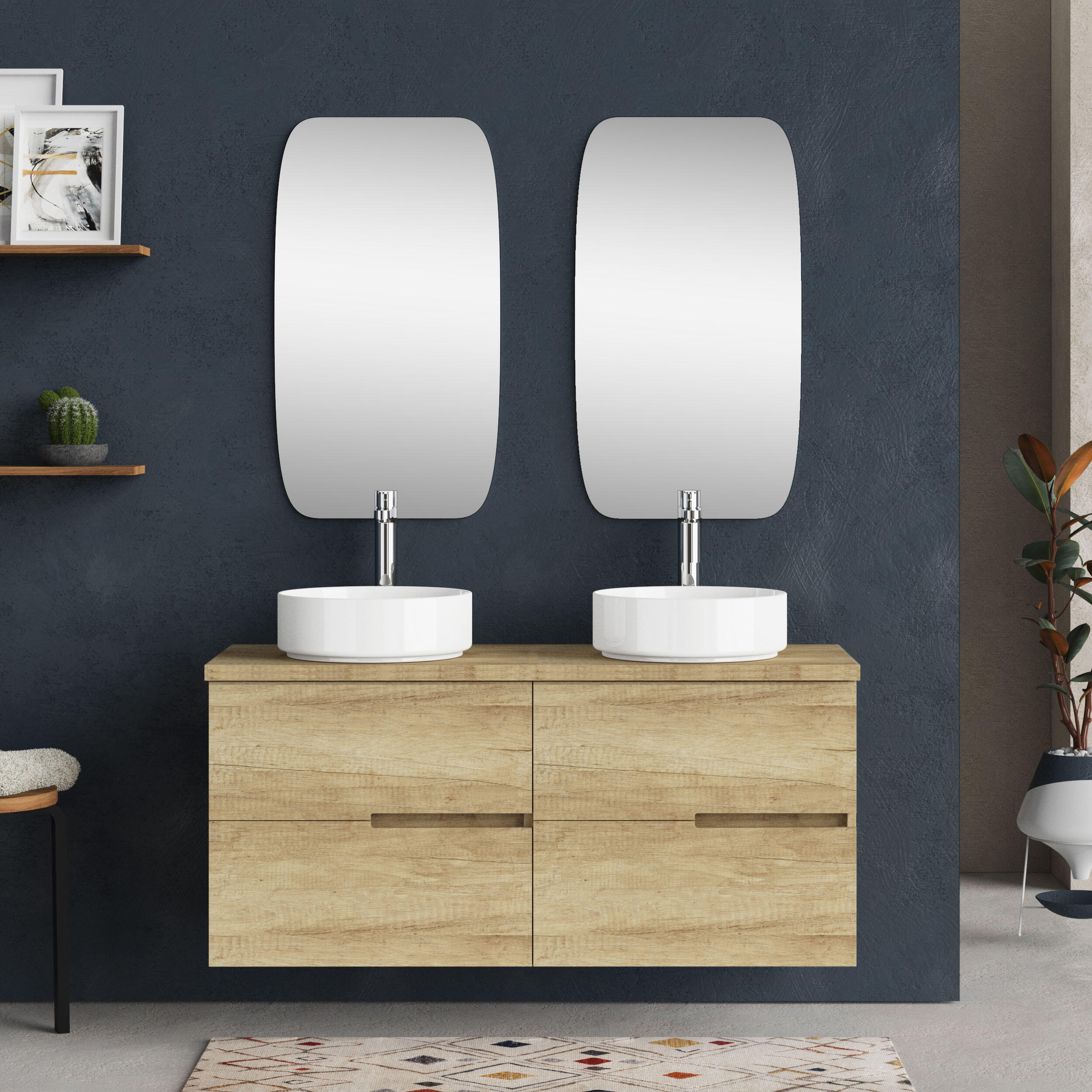Encimera lavabo alda olmo 121x39x3 cm