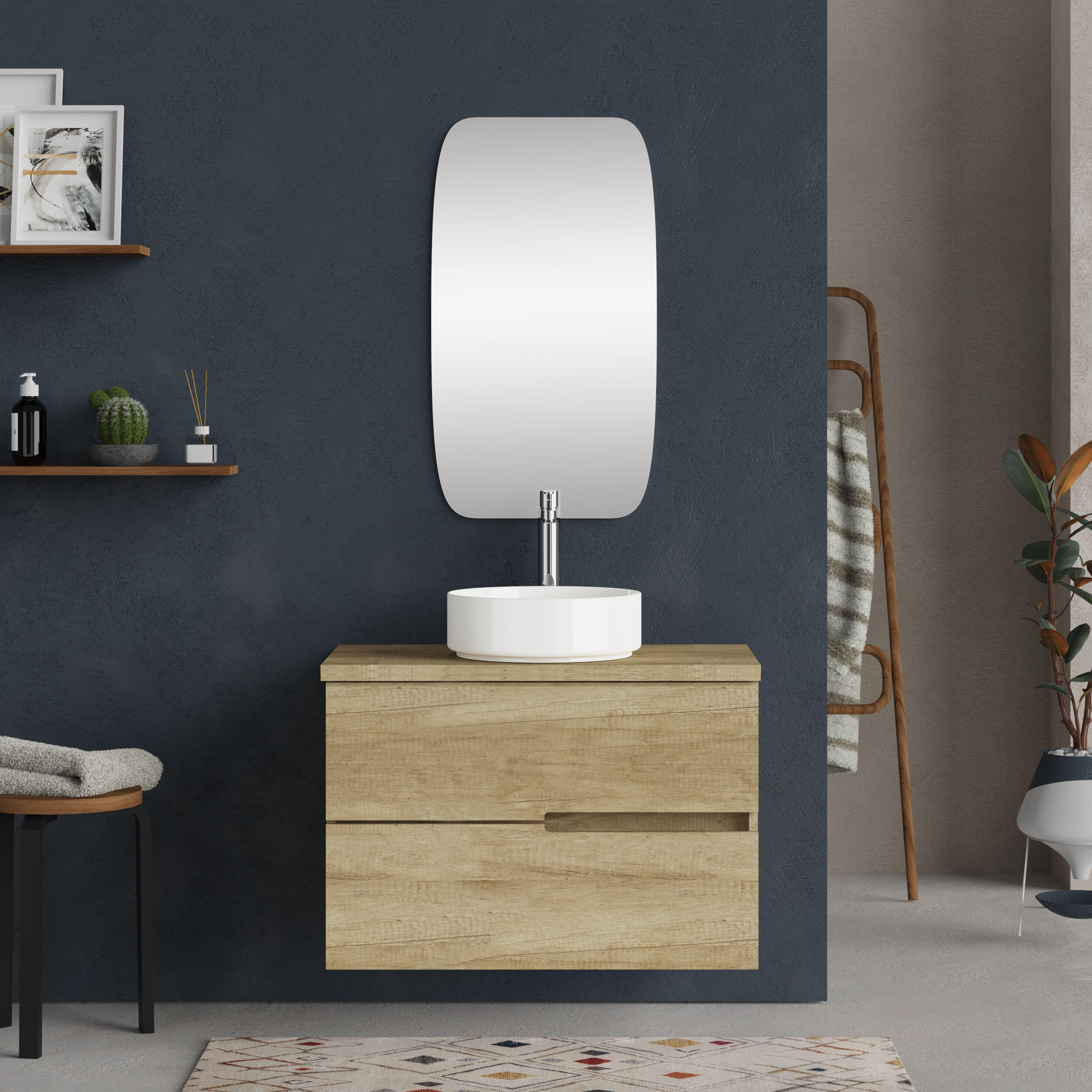 Encimera lavabo alda olmo 81x39x3 cm