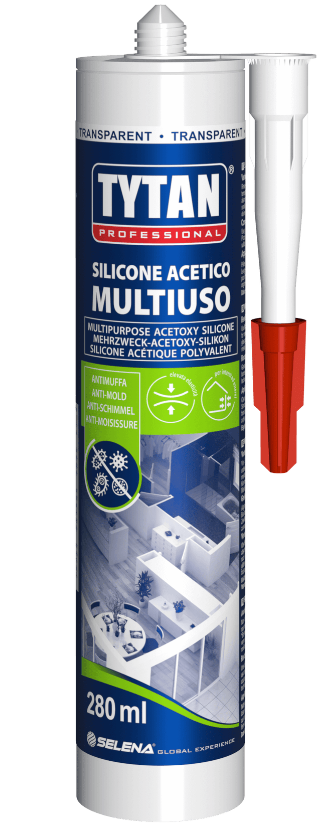Silicone sigillante TYTAN Acetico Multiuso Trasparente  280 ml