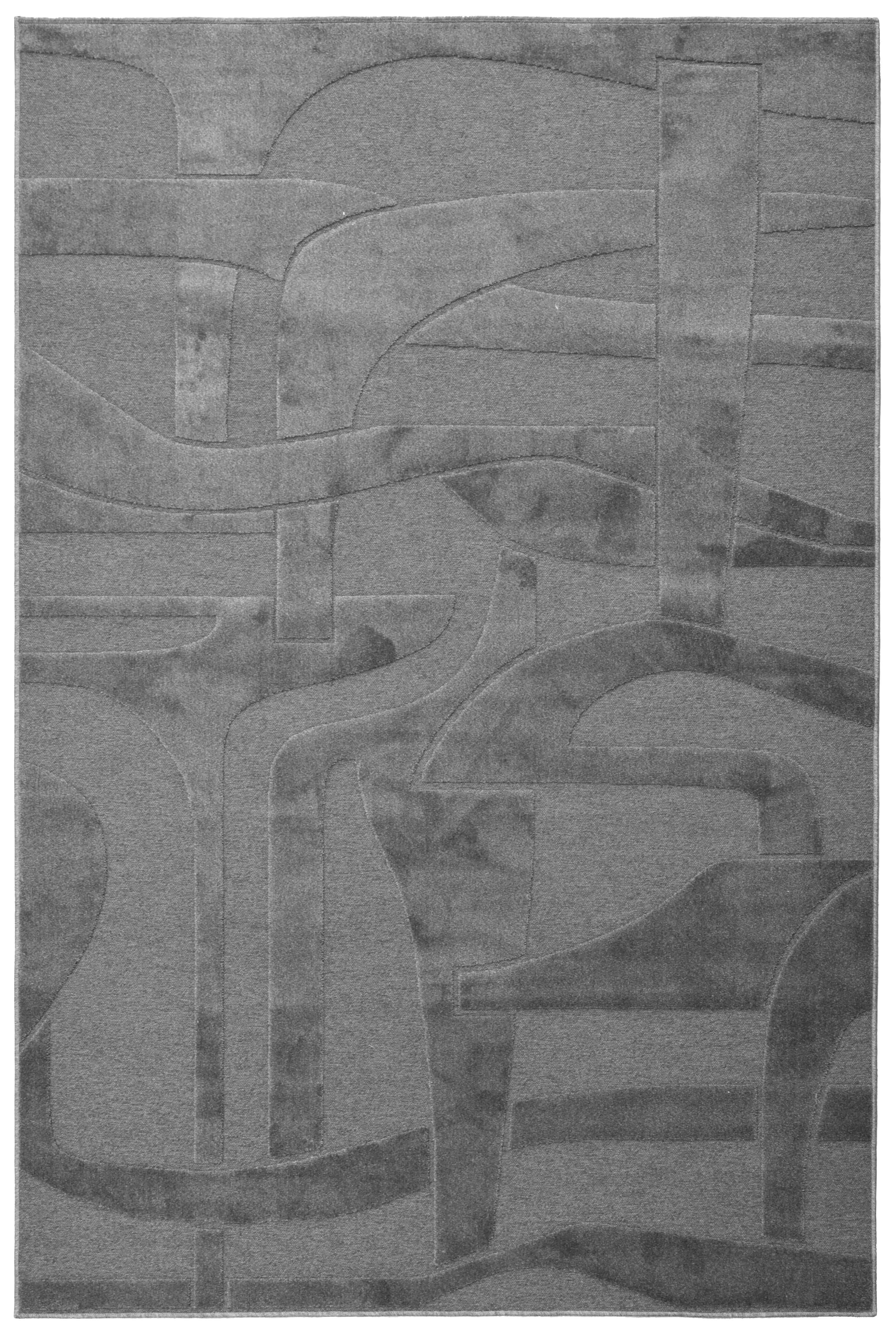 Alfombra poliéster pelo corto malmo 004/313135 geométrico gris 240x340cm