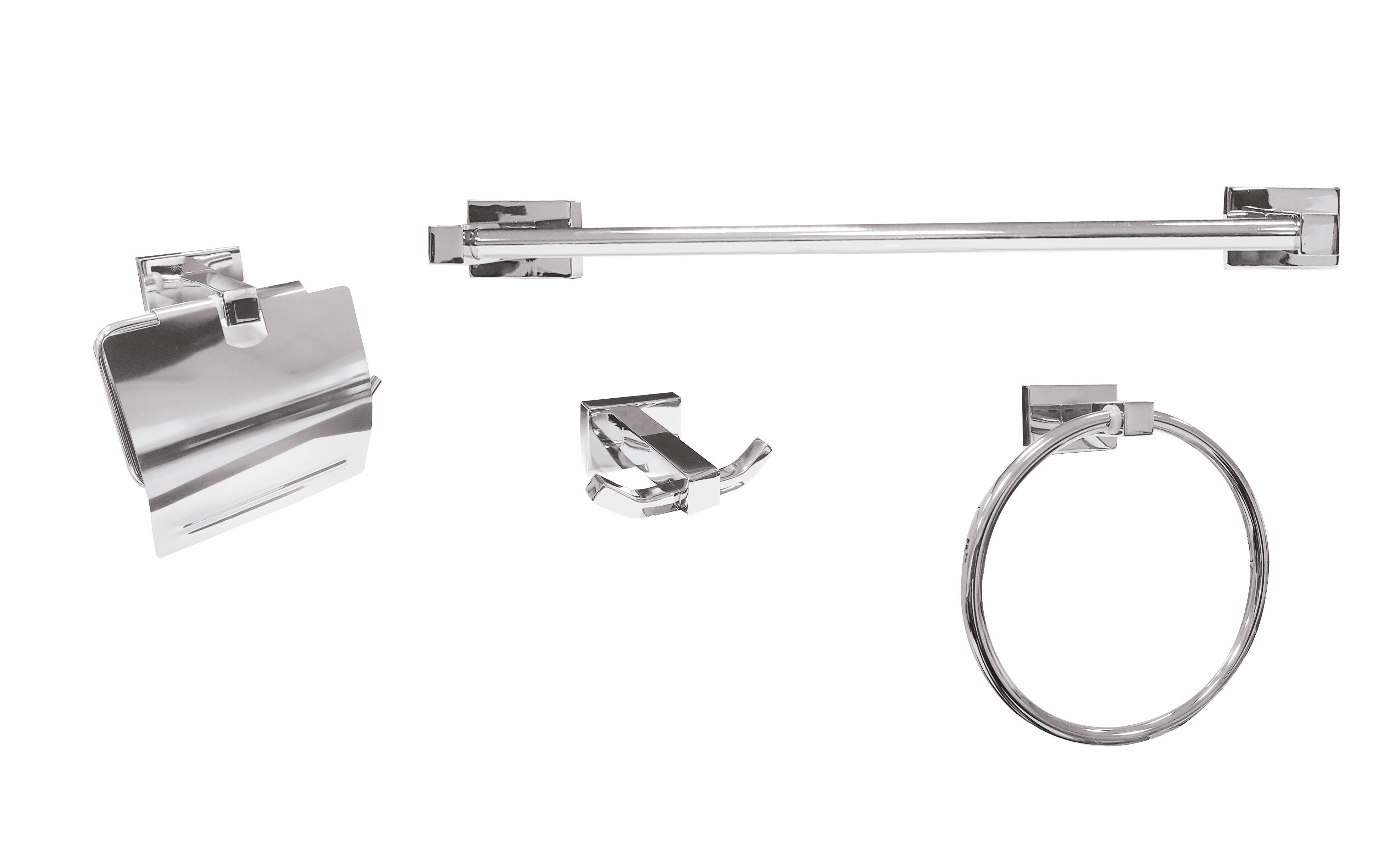 Set de accesorios toscana de 4 piezas cromo