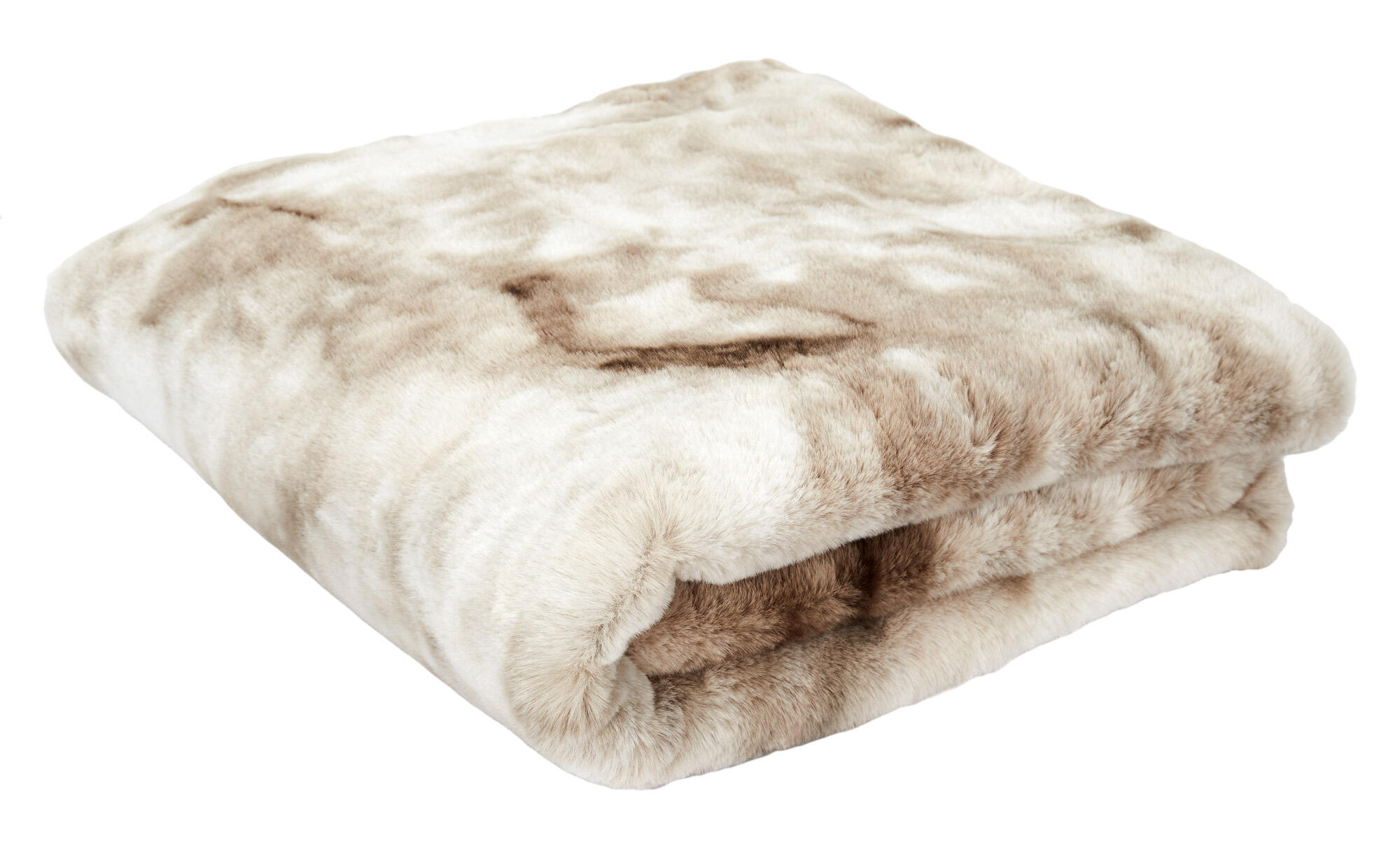 Manta imitación piel Luxury  poliéster marrón liso 140x200 cm - 3