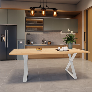 Tavolo da pranzo rettangolare 120x75 in impiallacciatura di frassino e legno di hevea colore naturale Ada | Klast Home