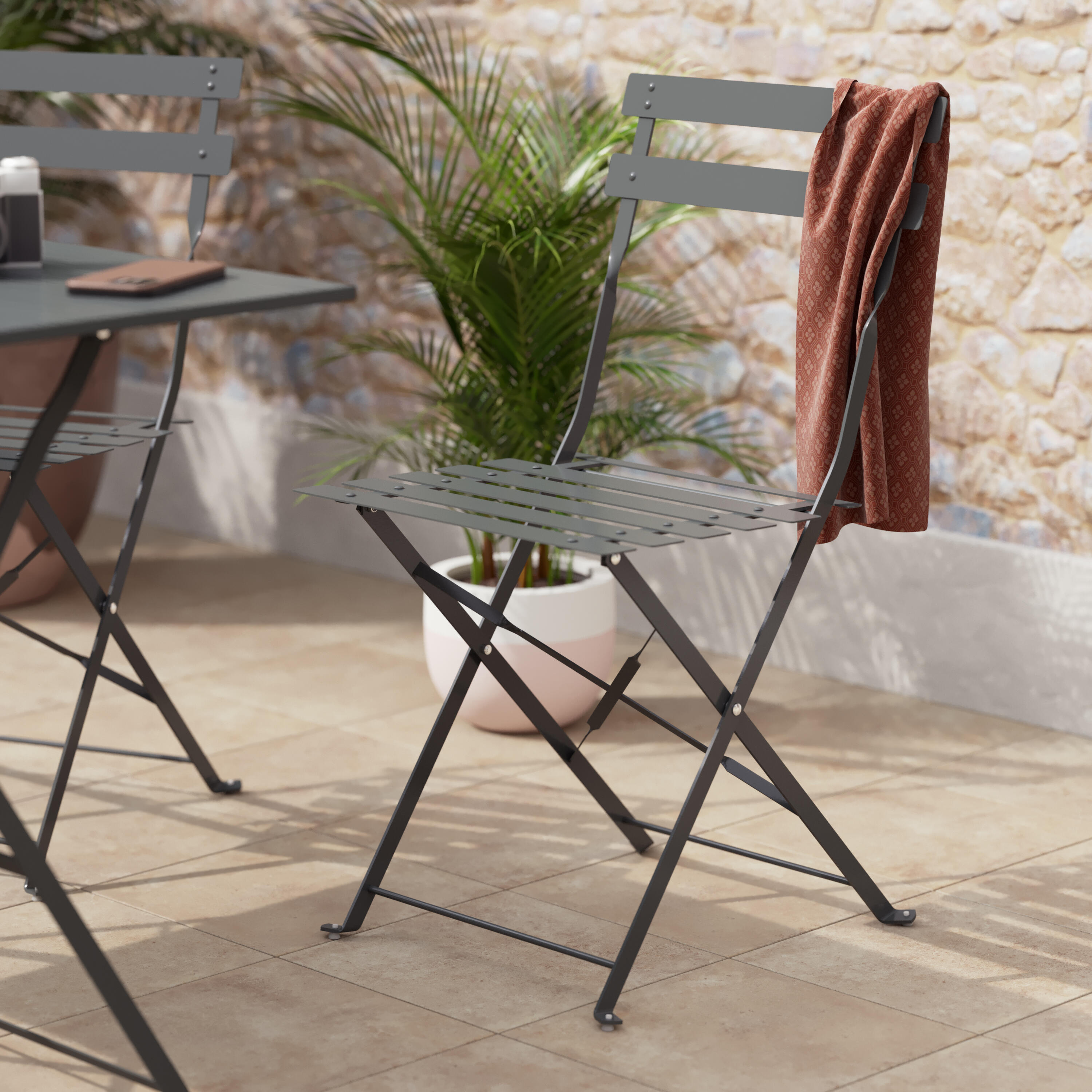 Cadeira de metal NATERIAL FLORA ANTRACITE - 6