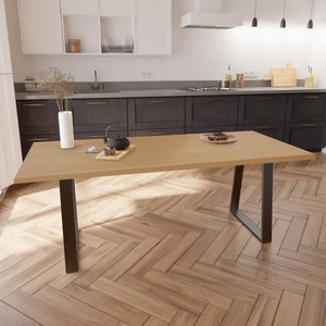 Tavolo da pranzo allungabile quadrato cm 90 piano in legno con allunghe